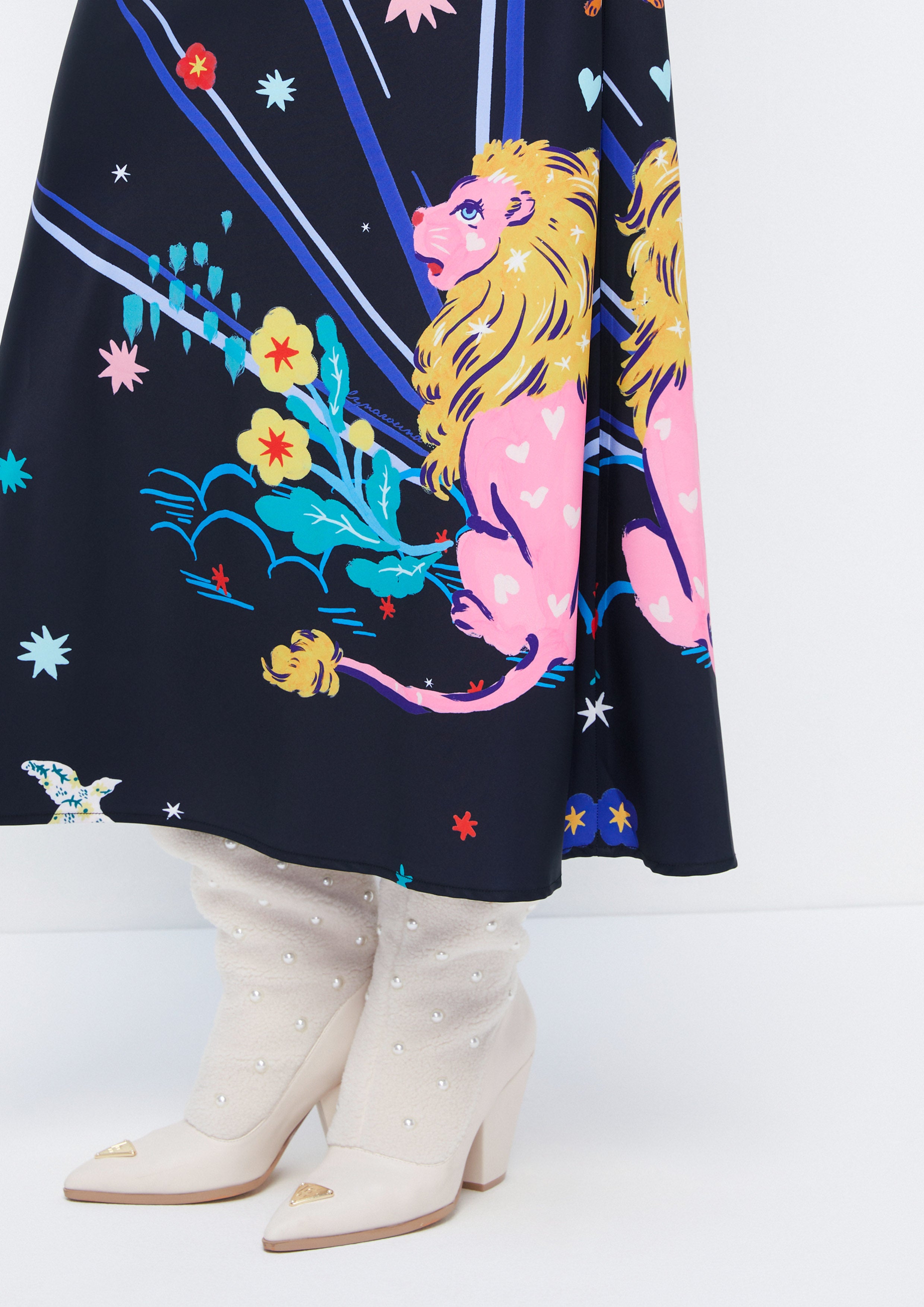 Zodiacal Dream Shift Midi Skirt Retro Rewind Collection