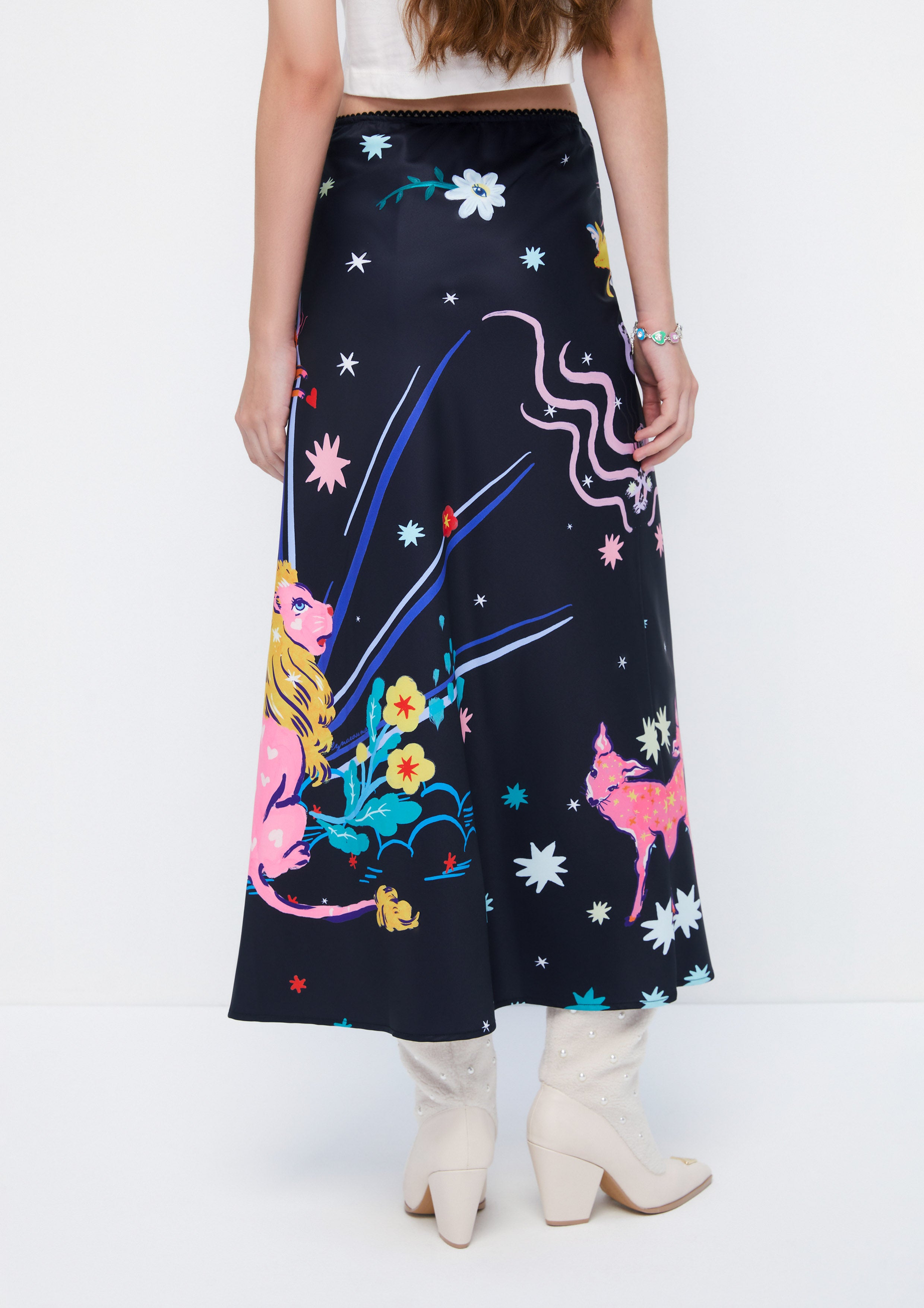 Zodiacal Dream Shift Midi Skirt Retro Rewind Collection