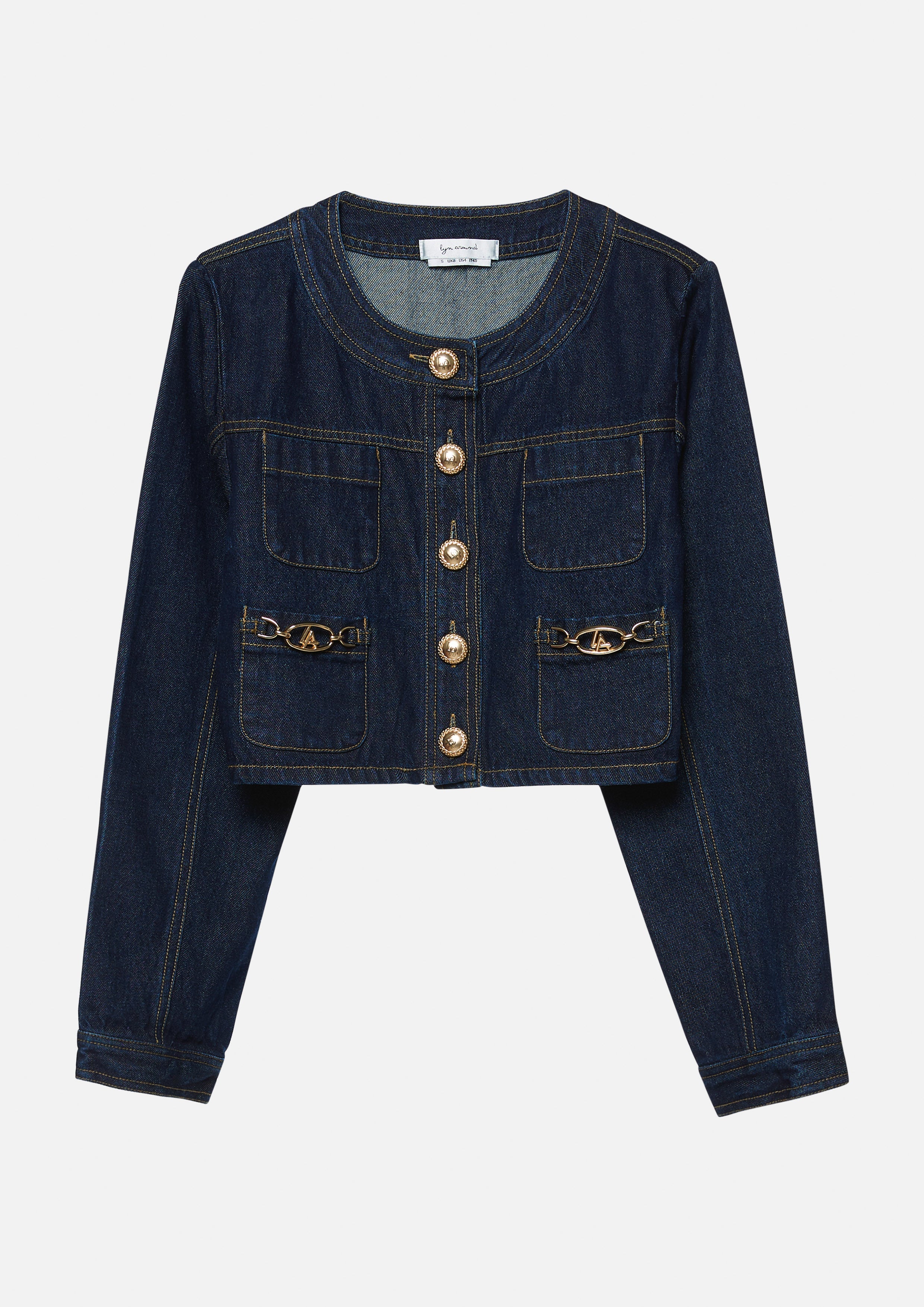 Chain Cropped Denim Jacket The class of 2002 Collection