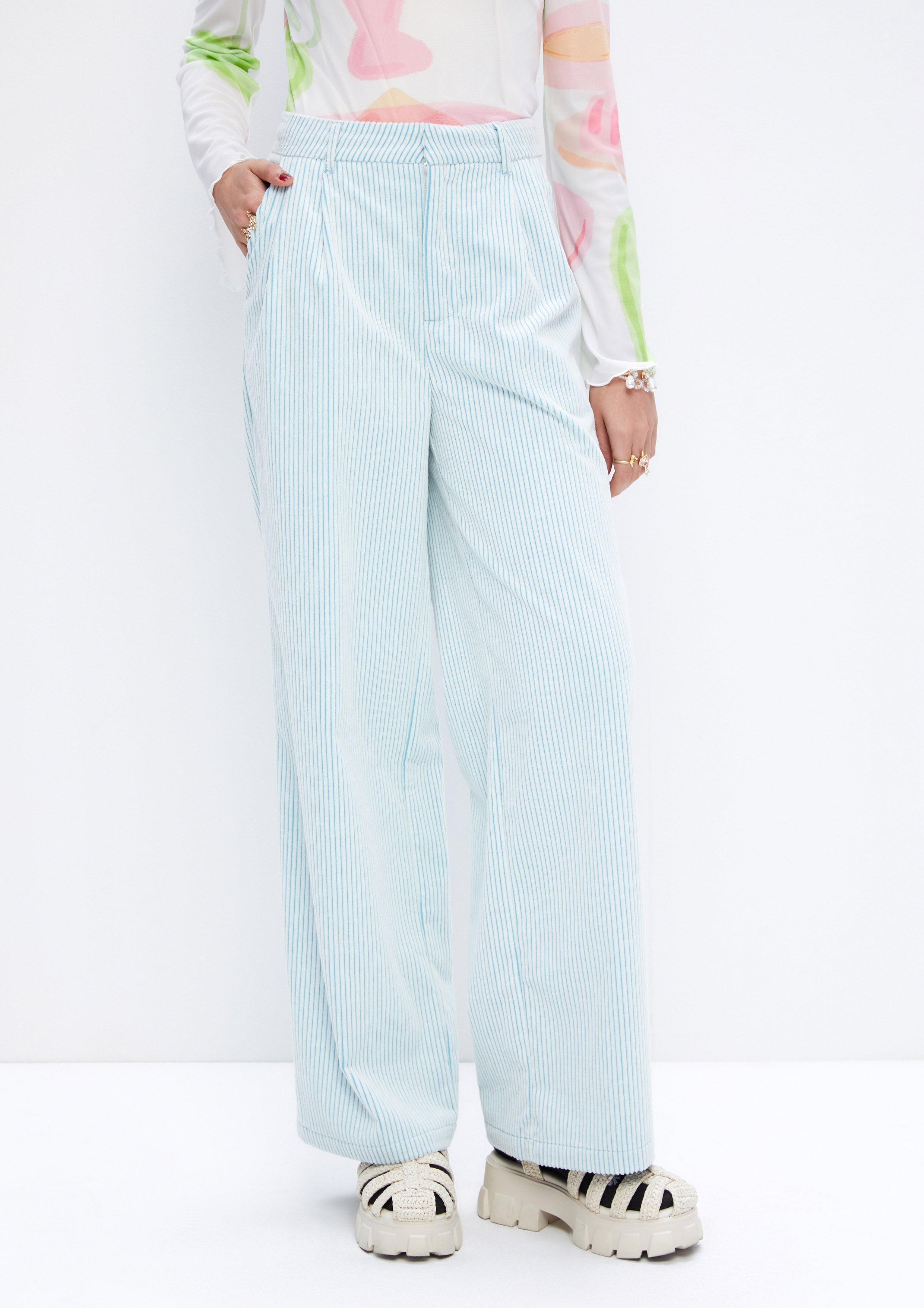 Wide Leg Corduroy Trousers Retro Rewind Collection