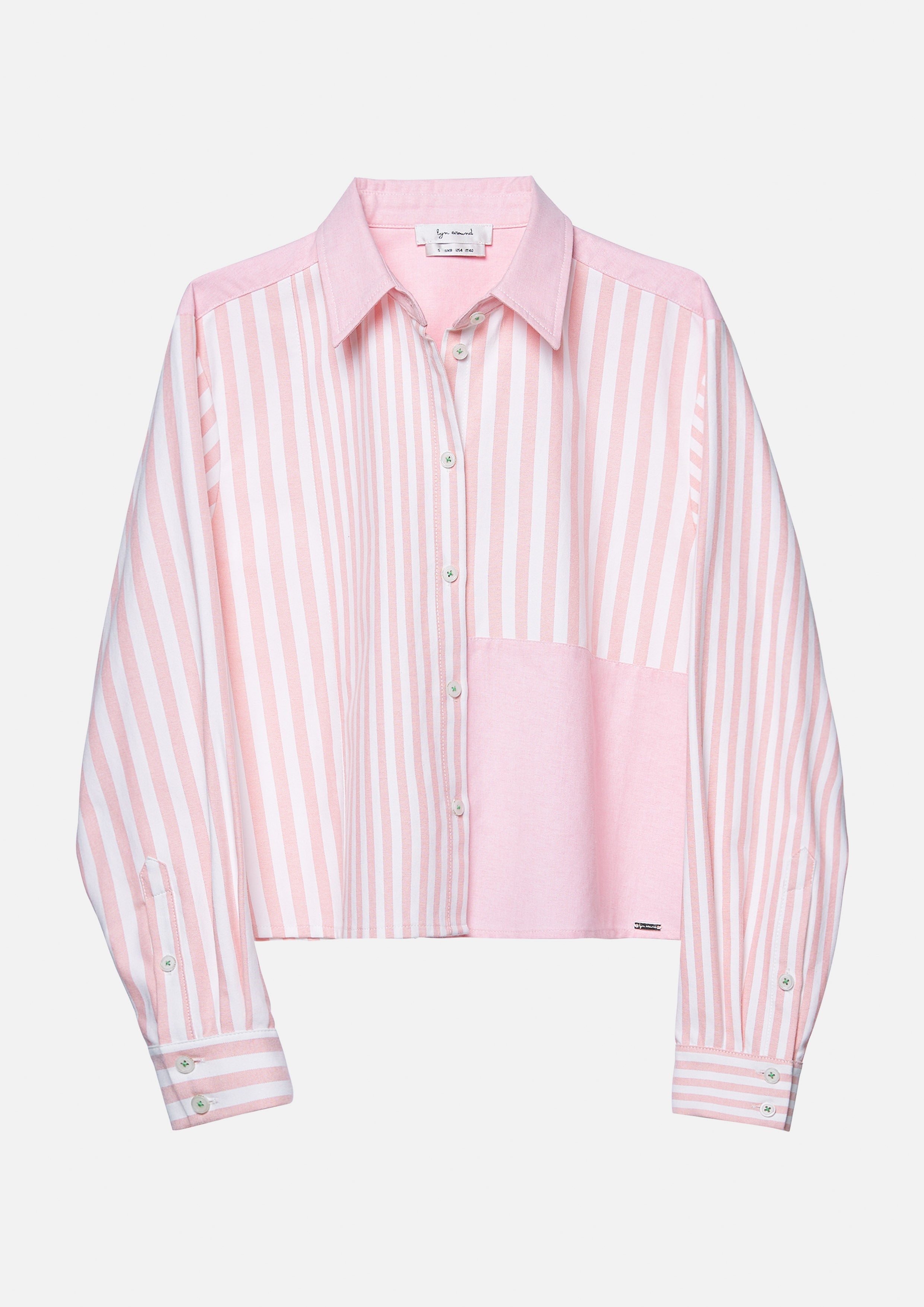 Striped Long Sleeve Cropped Shirt Retro Rewind Collection