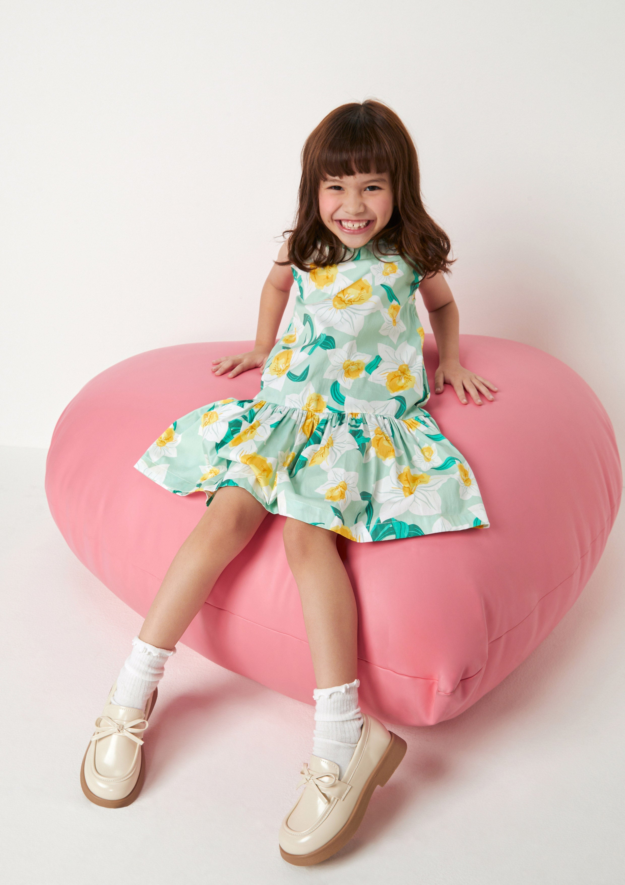 Daffodil Sleeveless Dress For Girls Rustic Haven