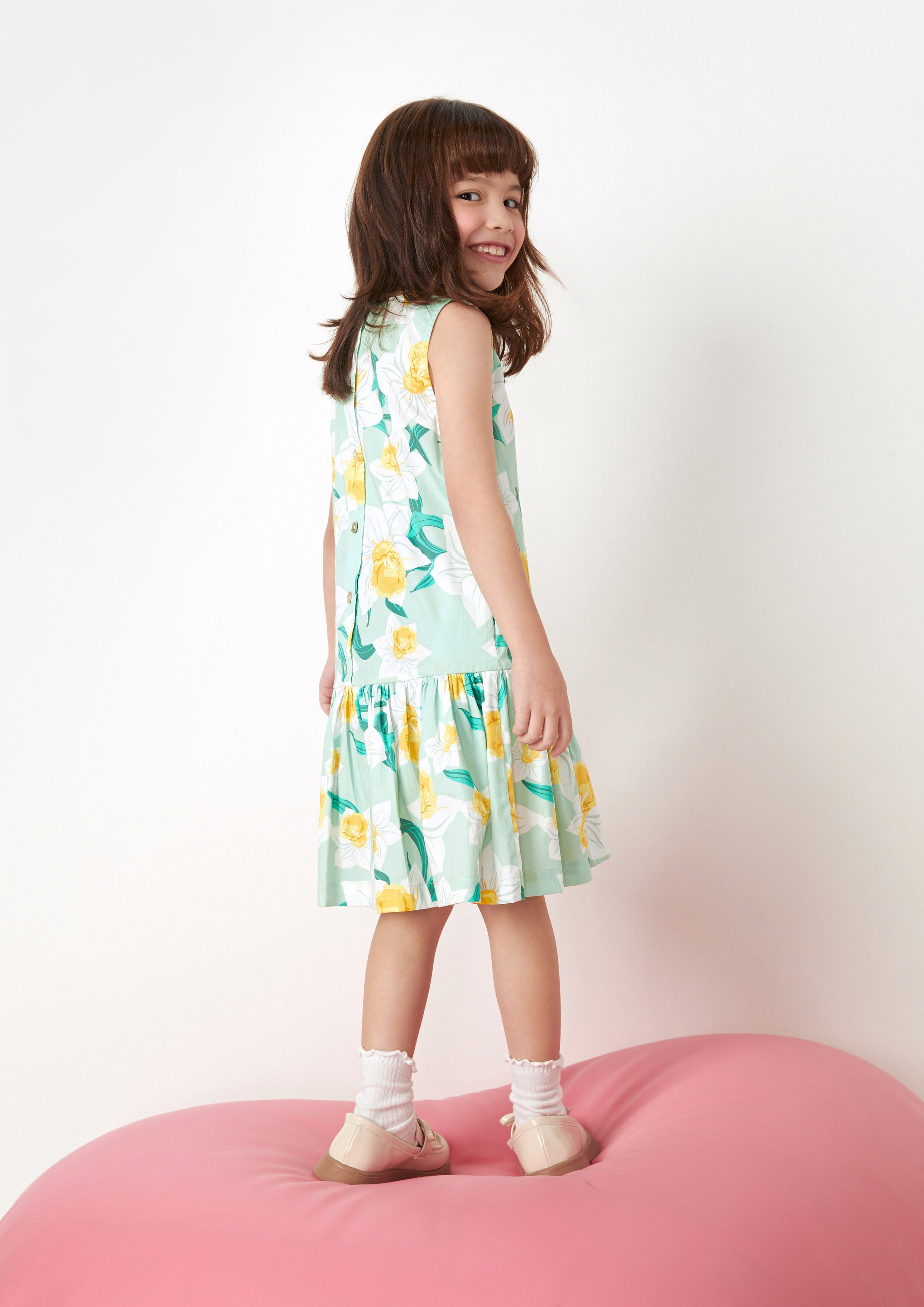 Daffodil Sleeveless Dress For Girls Rustic Haven