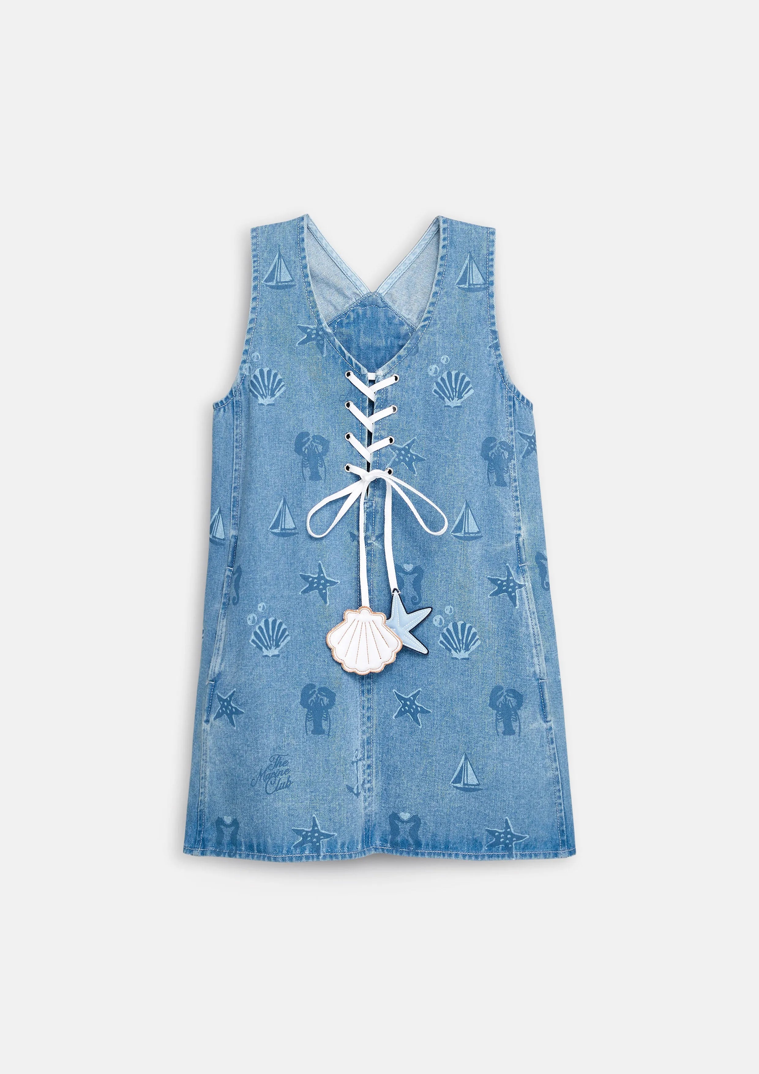 Seaside Denim Dress For Girls The Secret Place