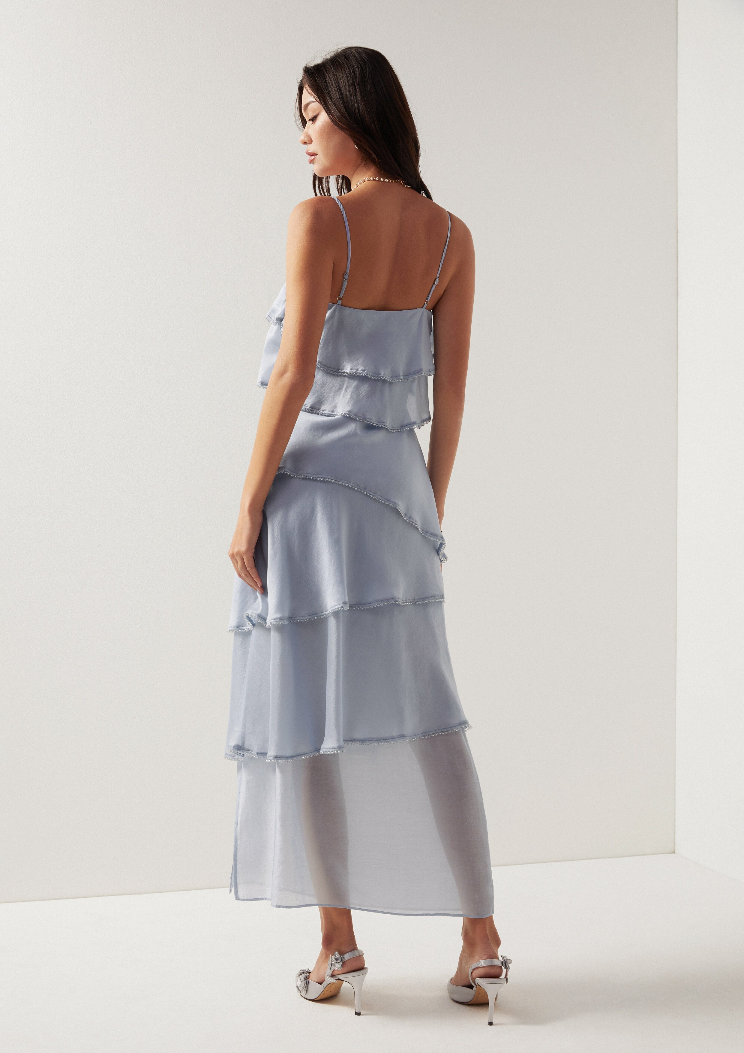 Cascade Tiered Maxi Dress