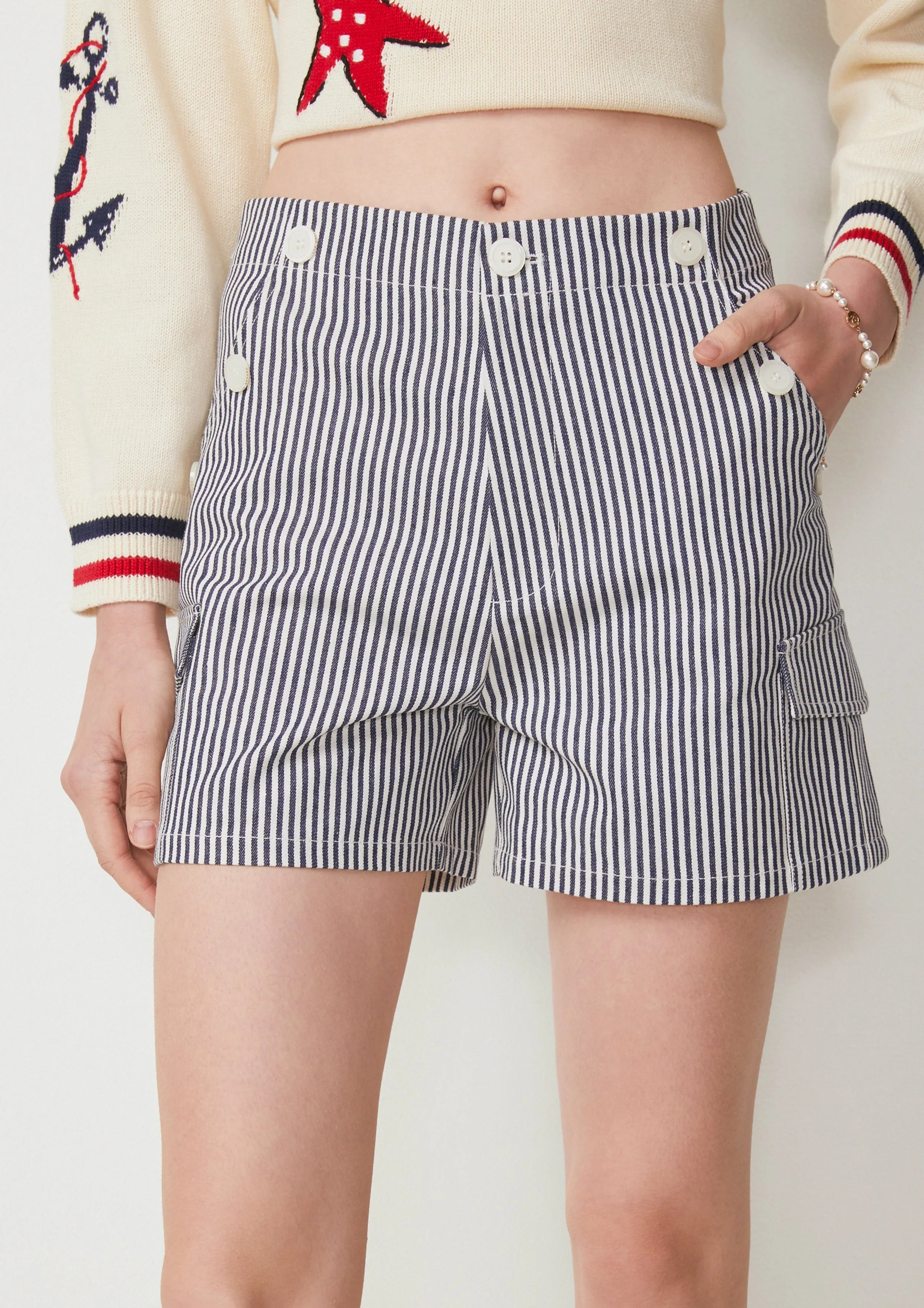 Nautical Maritime Stripe Shorts The Secret Place