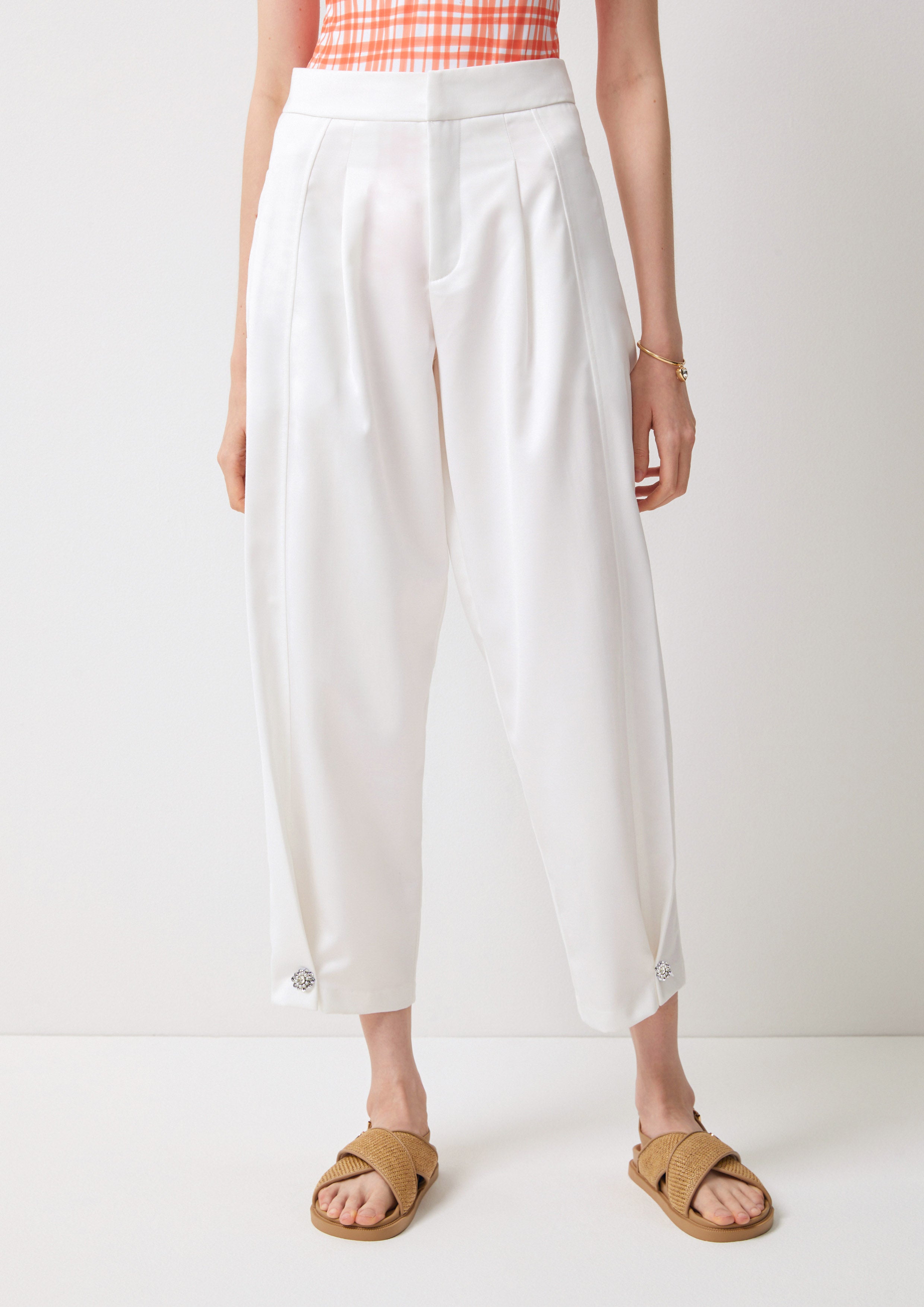 Flower Hardware Crop Wide-Leg Pants Cool Girl