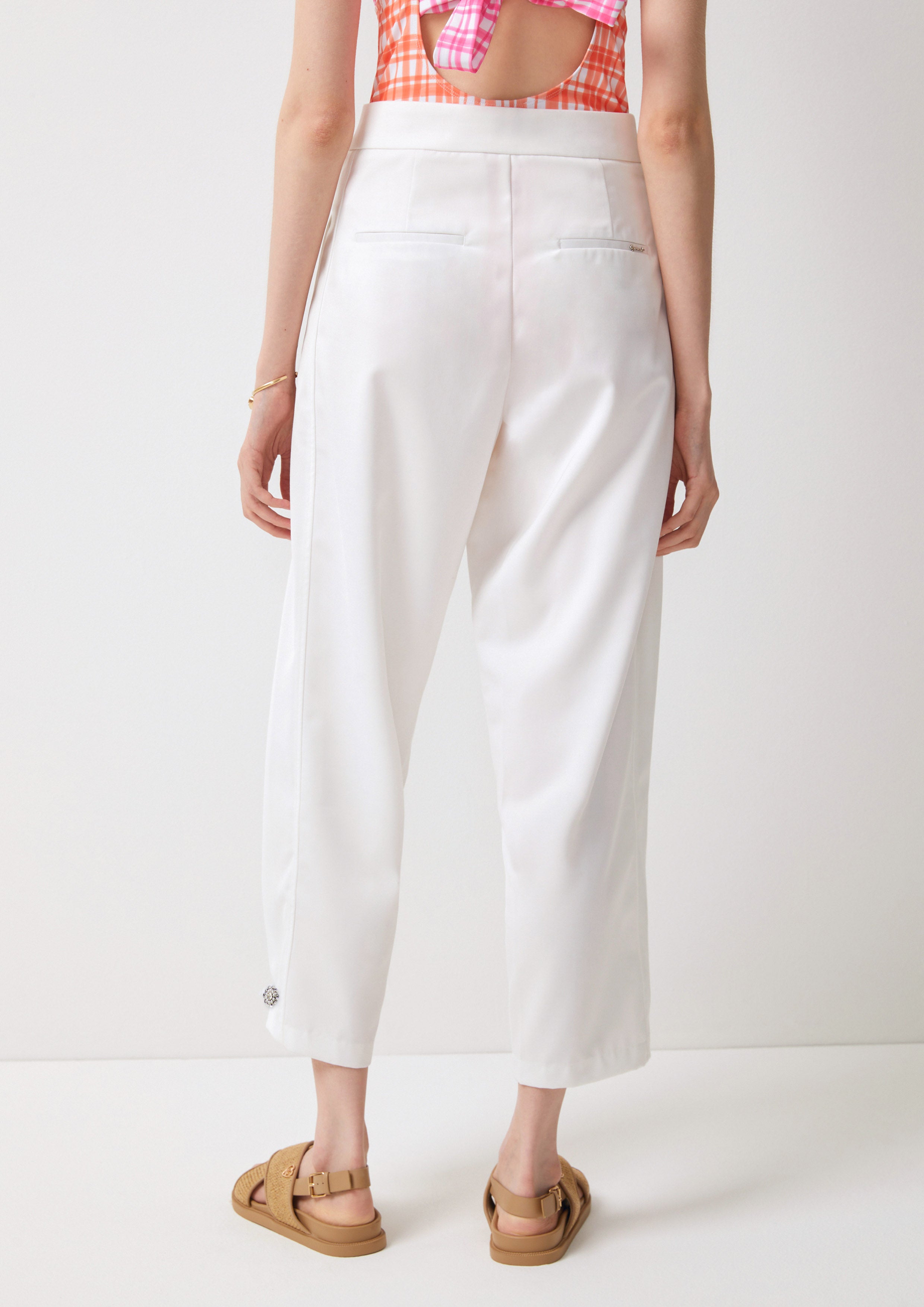 Flower Hardware Crop Wide-Leg Pants Cool Girl