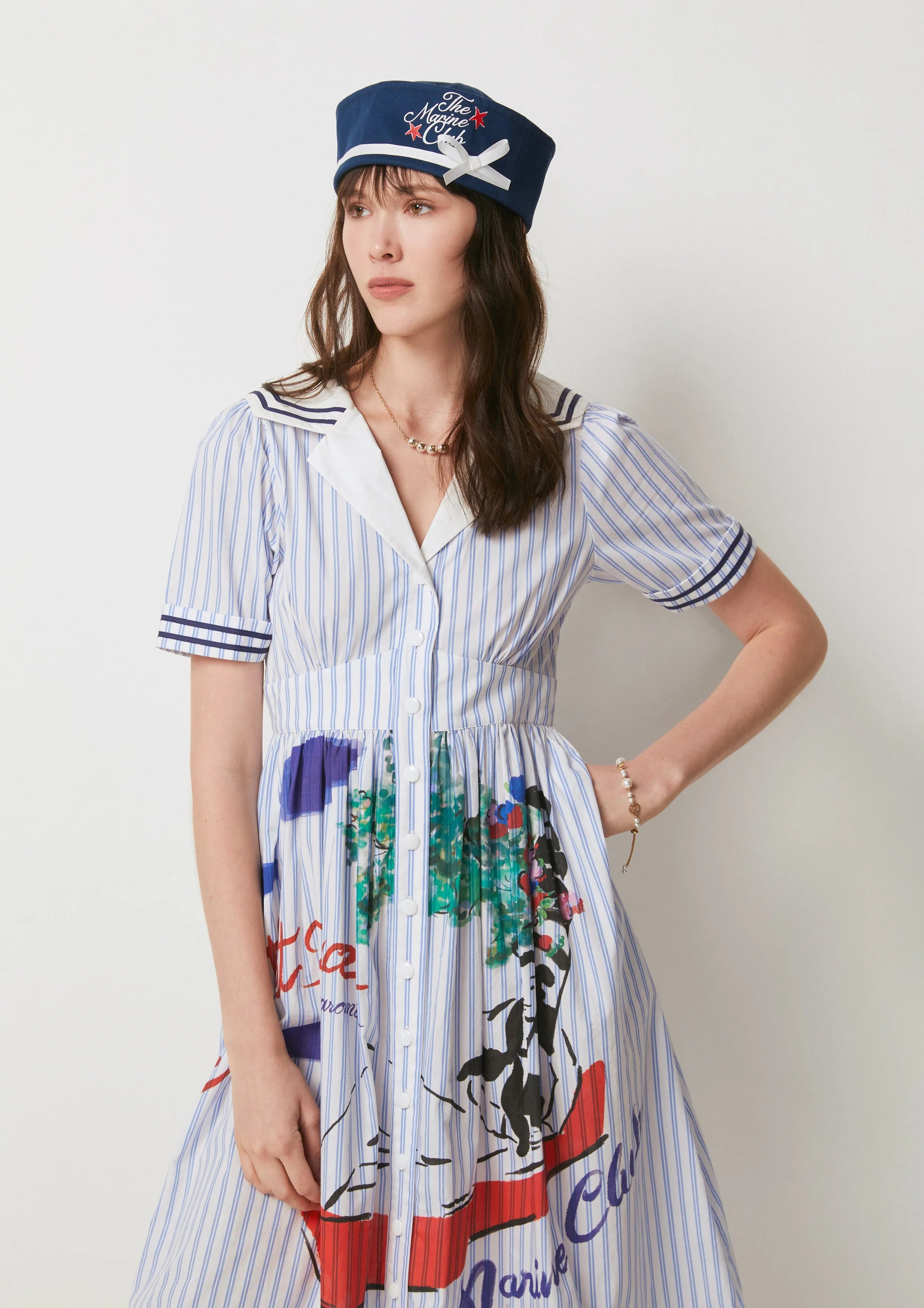 Marine Story Midi Dress The Secret Place