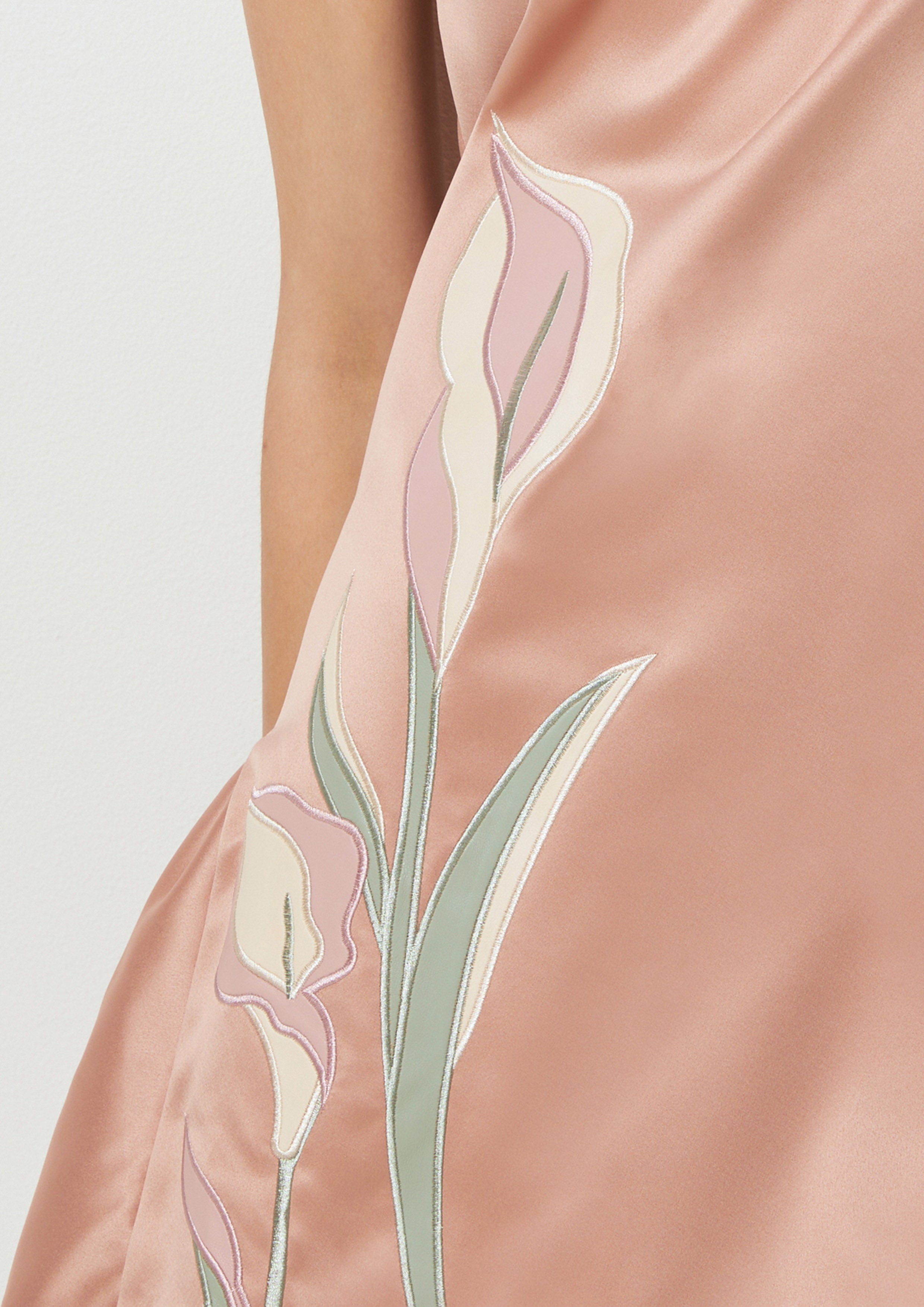 Square-Neck Calla Lily Mini Dress Petals Galore