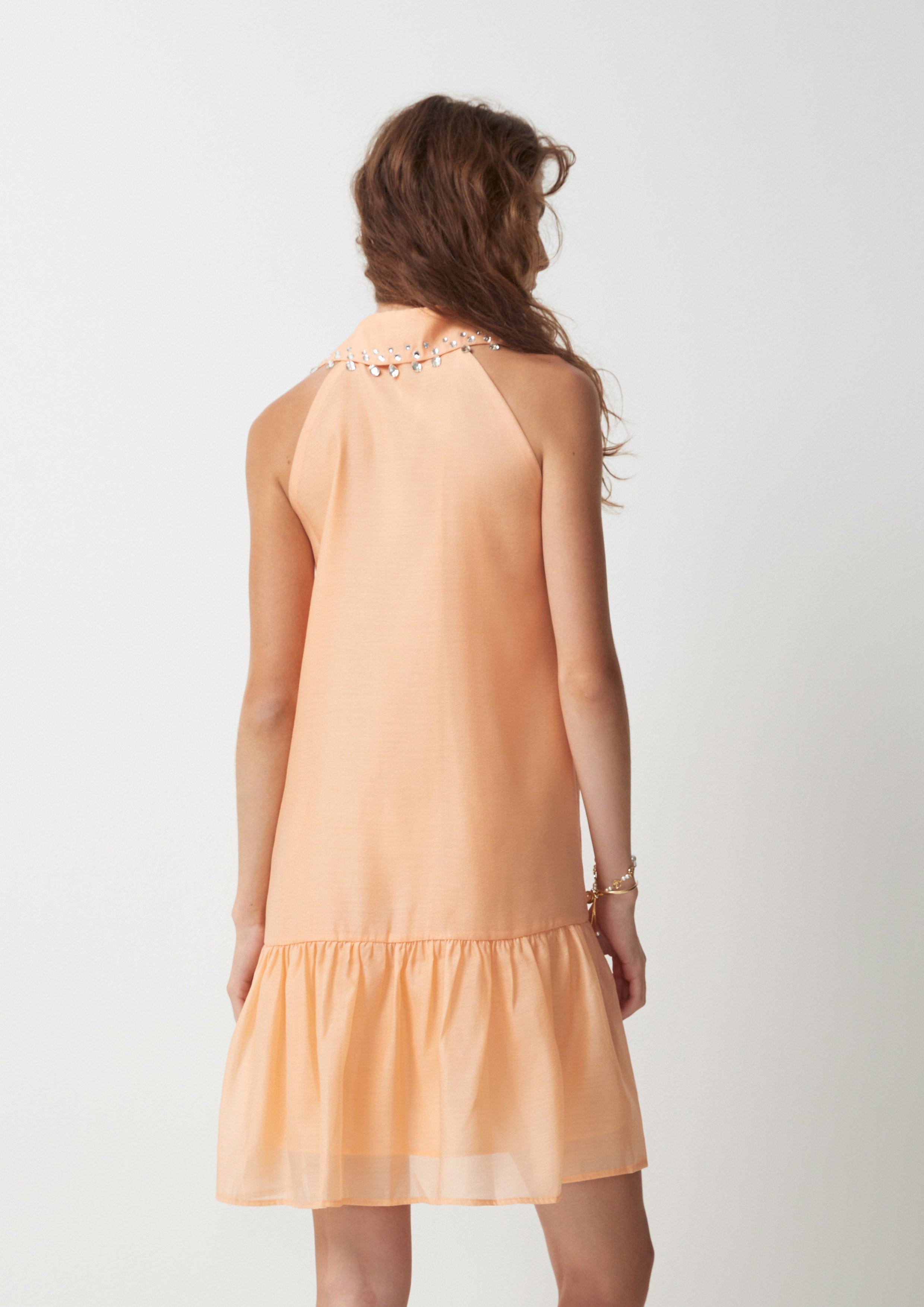 Crystal Sleeveless Mini Dress Dew-kissed Meadows