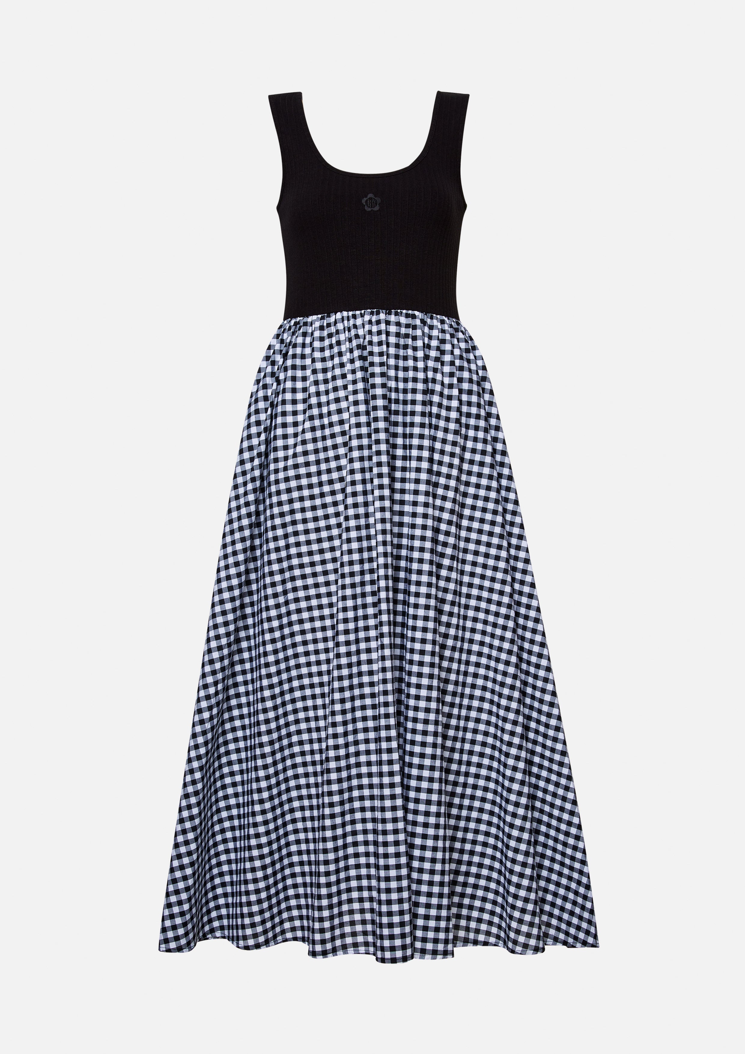 Contrast Check Midi Dress Tartan Lover