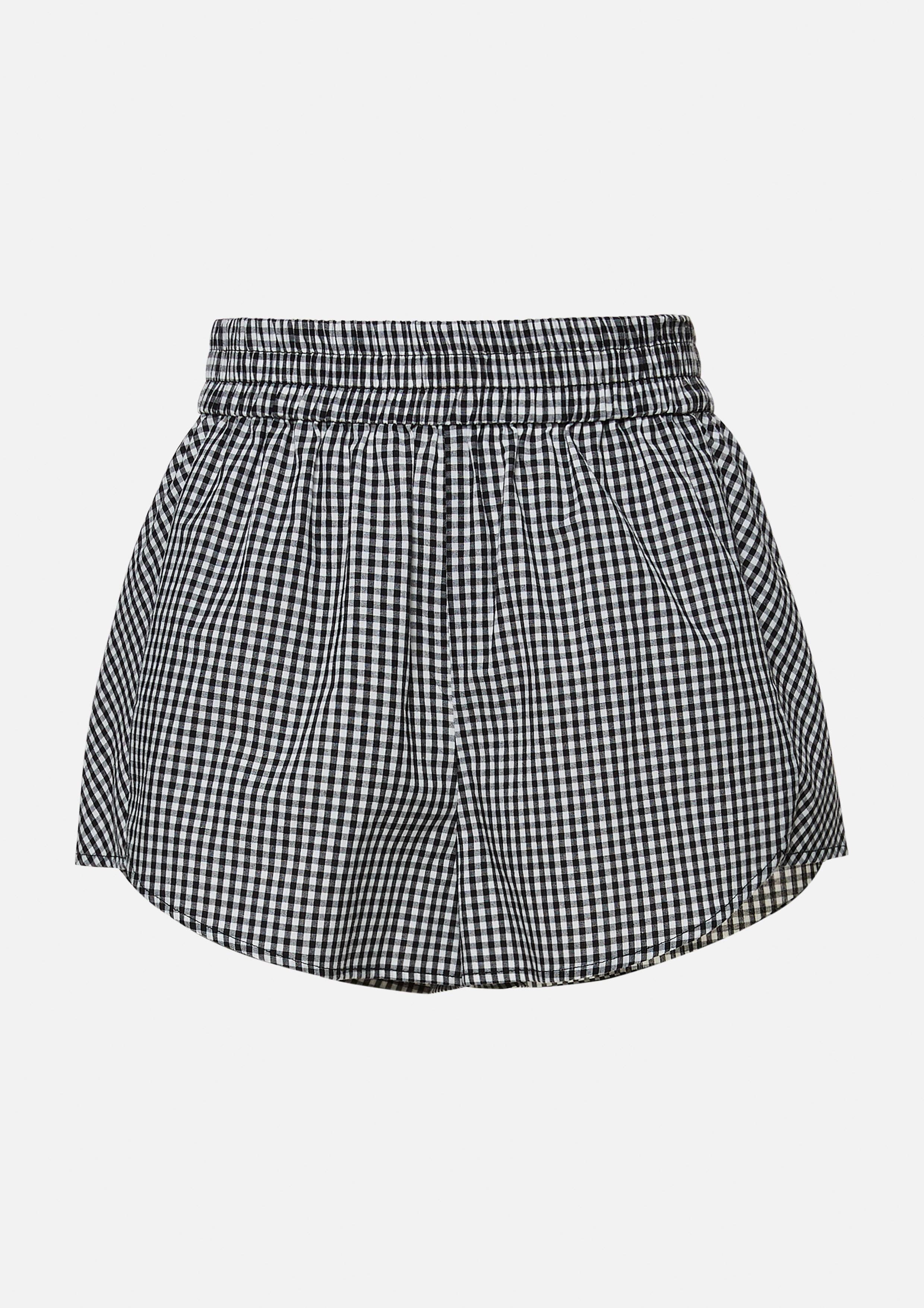 Gingham Boxer Shorts and Cropped Shirt Set Tartan Lover