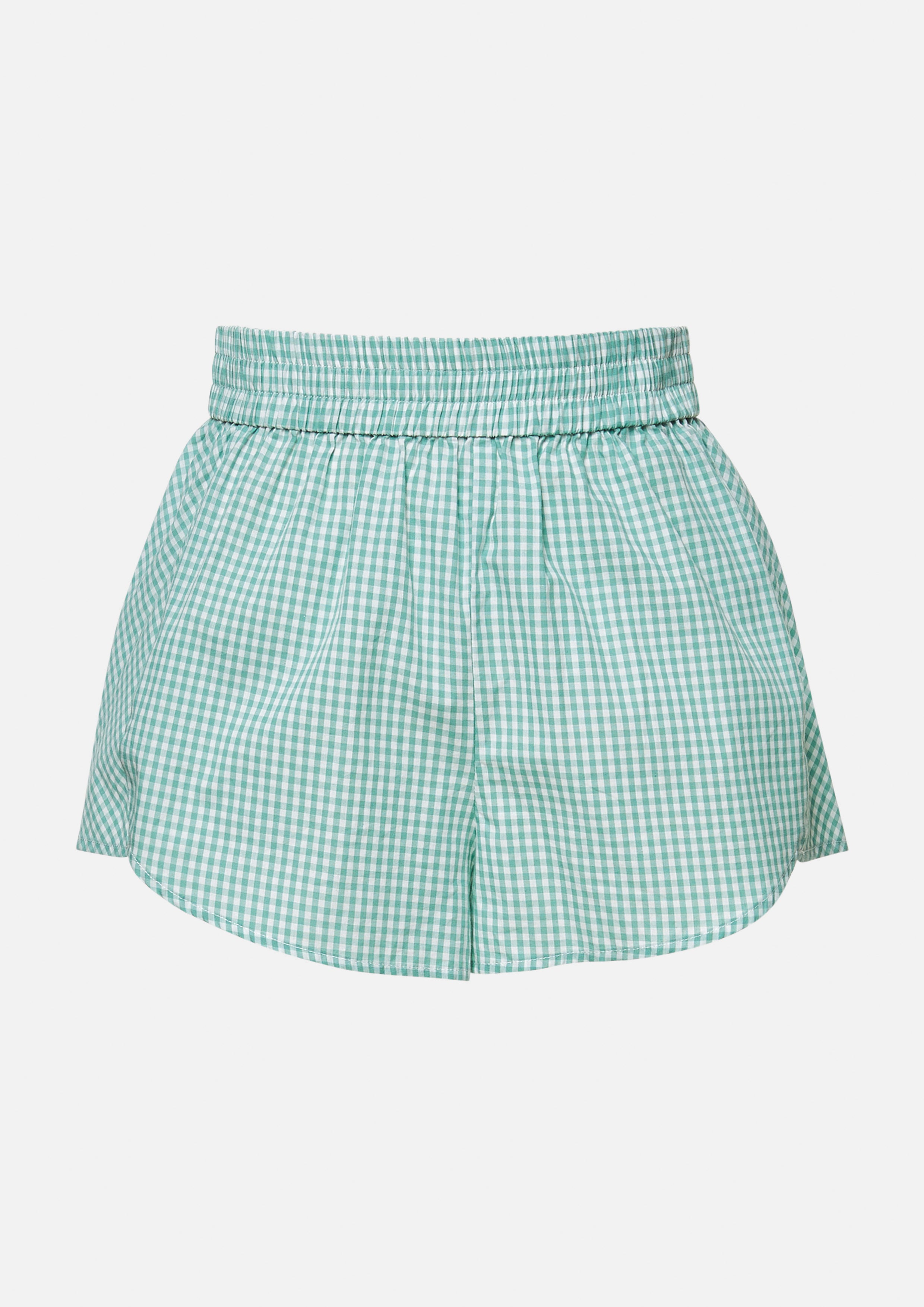 Gingham Boxer Shorts and Cropped Shirt Set Tartan Lover