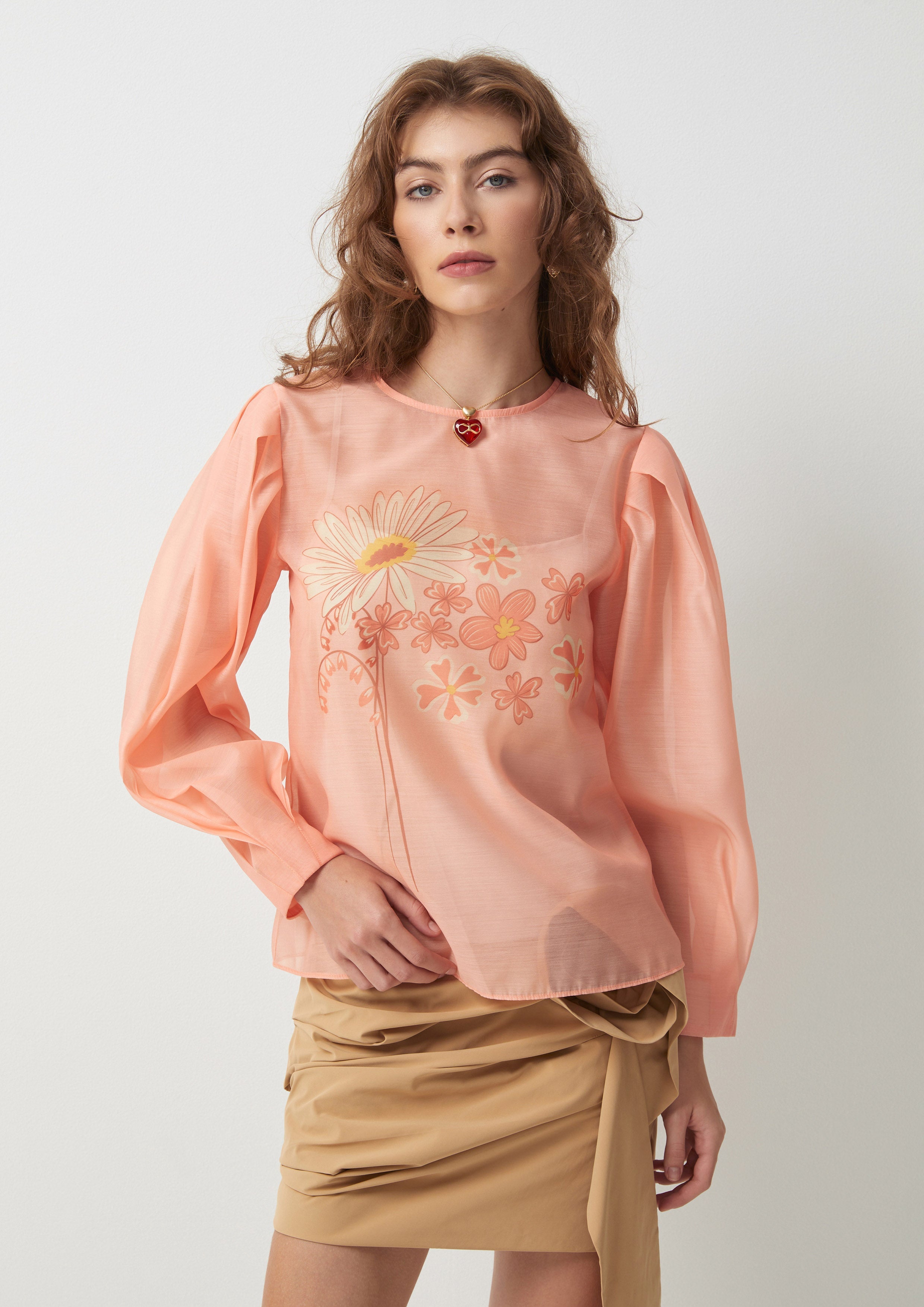 Daisy Sheer Blouse Dew-kissed Meadows