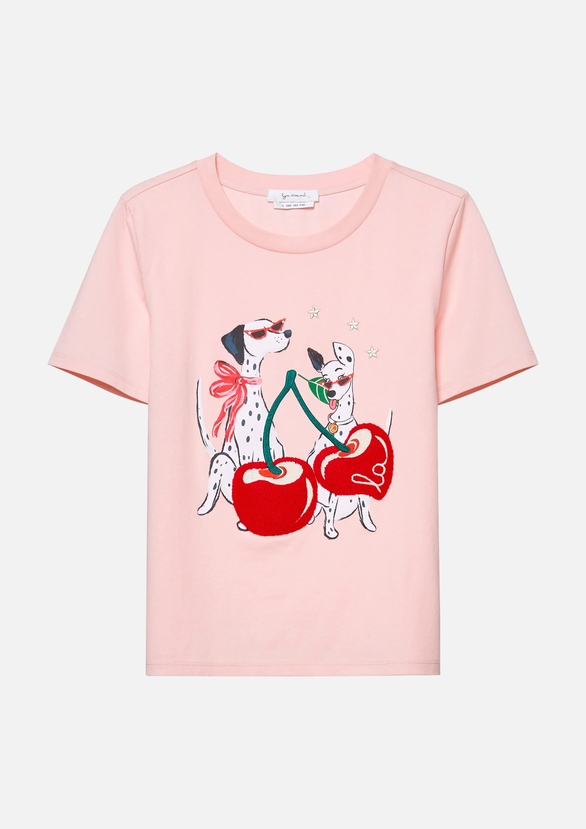 Cherry Dalmatian Dance Crop Top Romantic Rosy