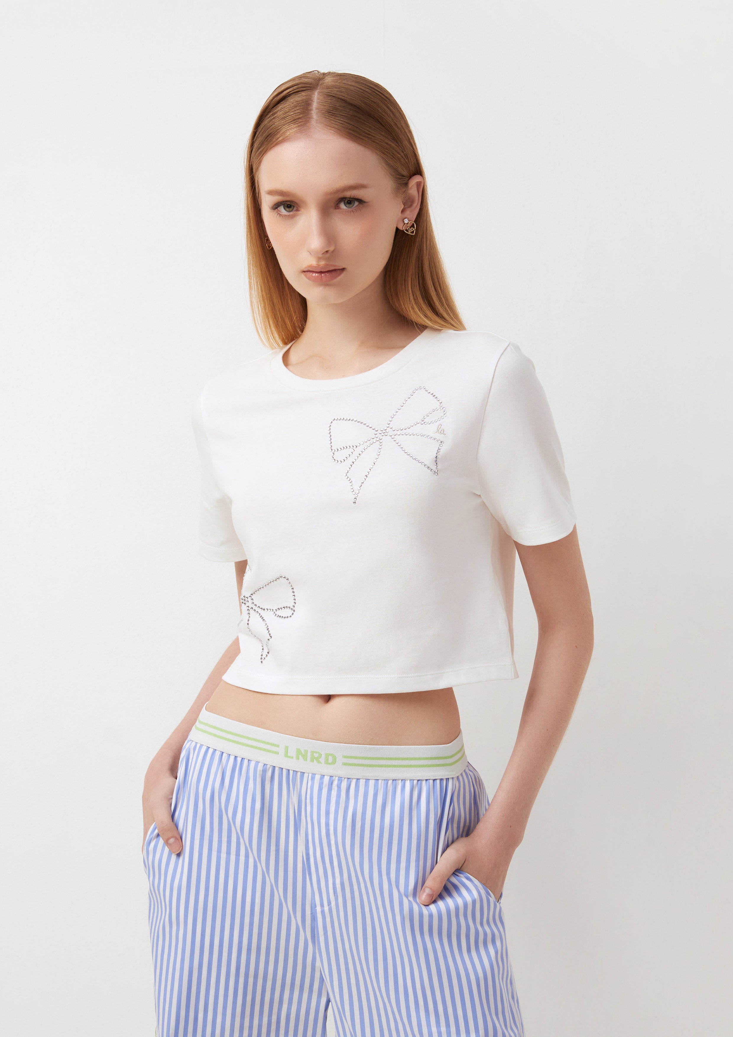 Crystal Bow Crop Top