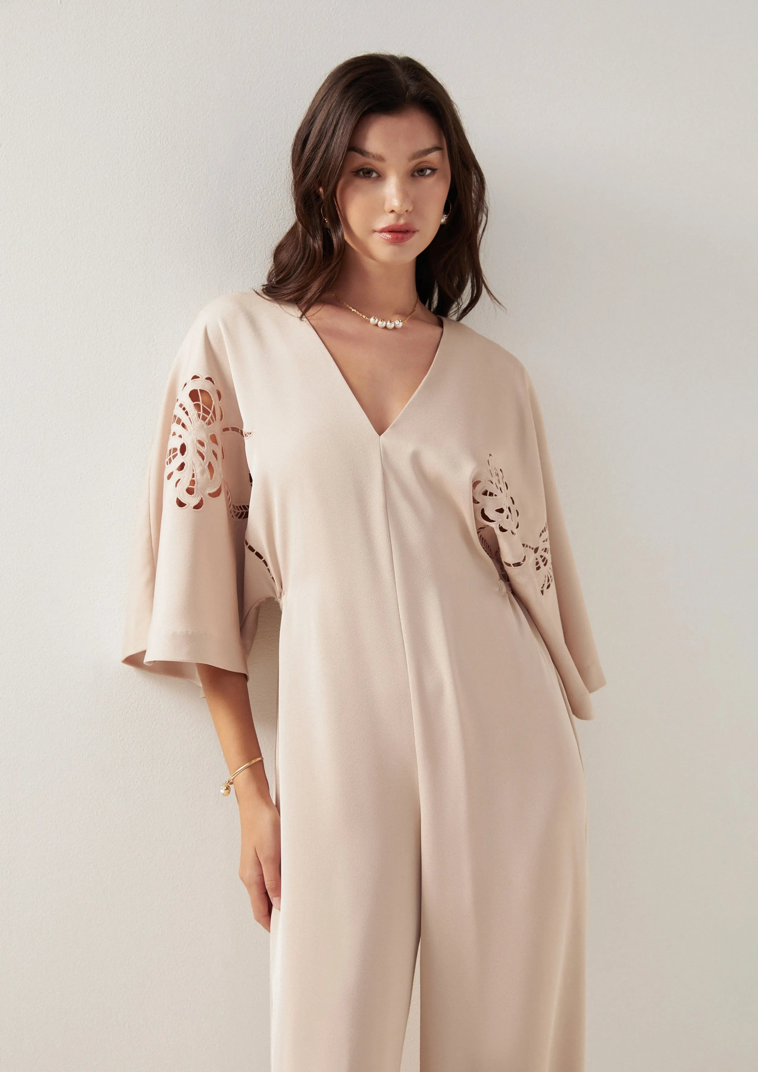 Floral Cutwork Jumpsuit