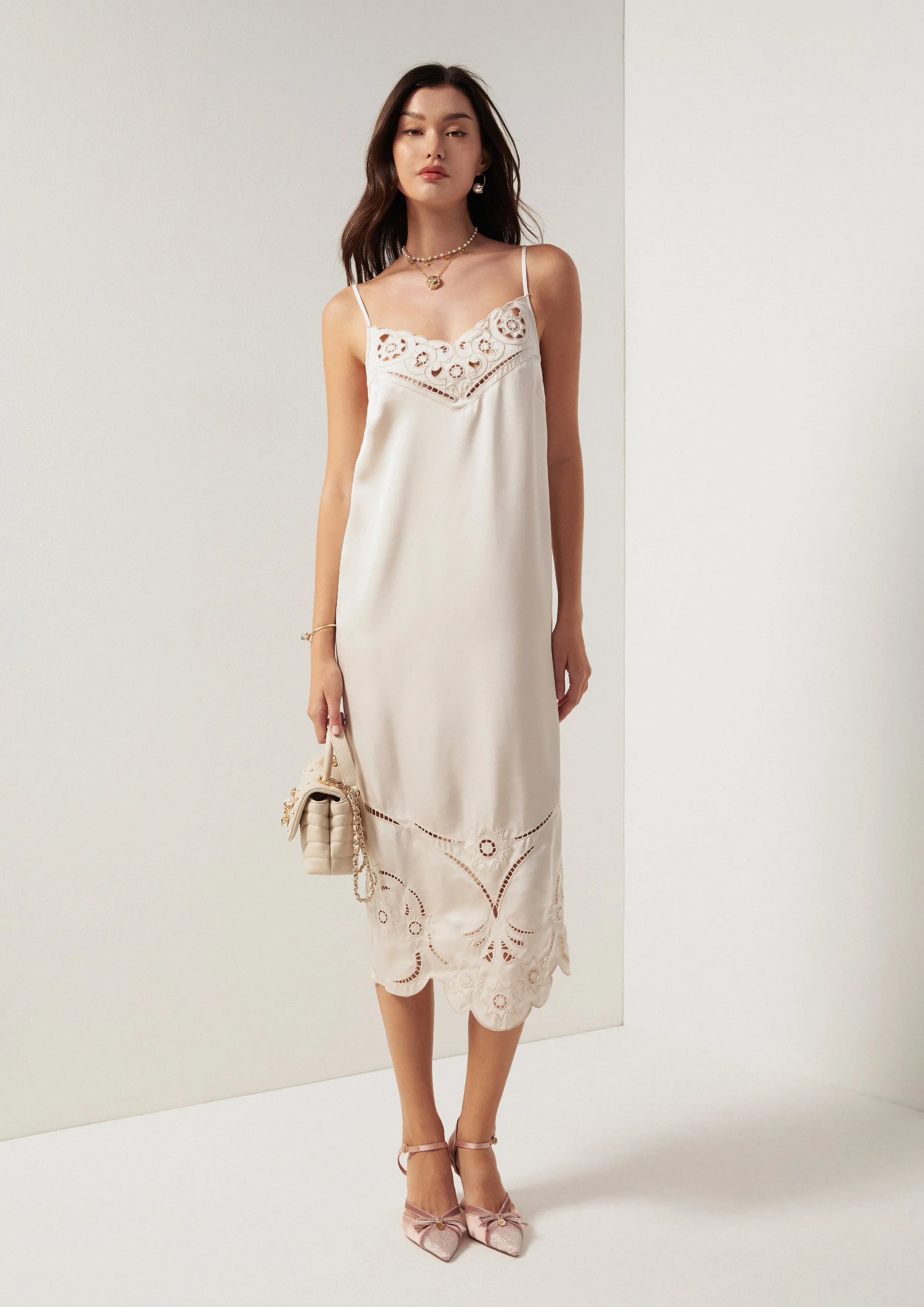 Broderie Dreams Slip Dress