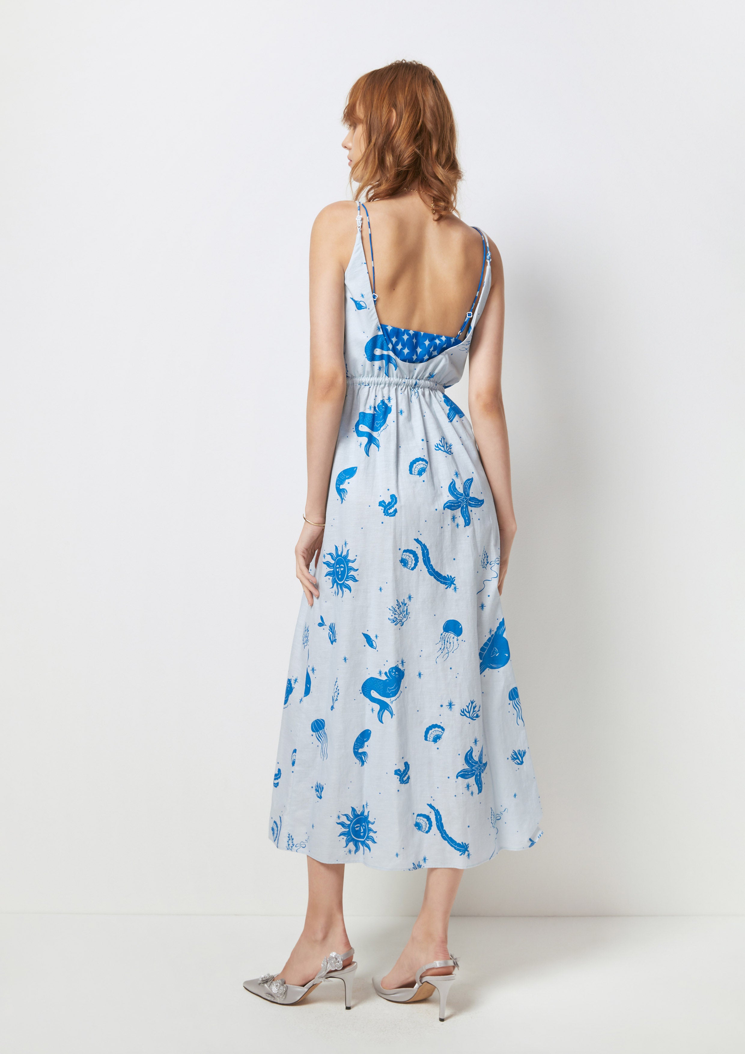 Dreamy Ocean Spaghetti Strap Midi Dress Dreamscape Memories