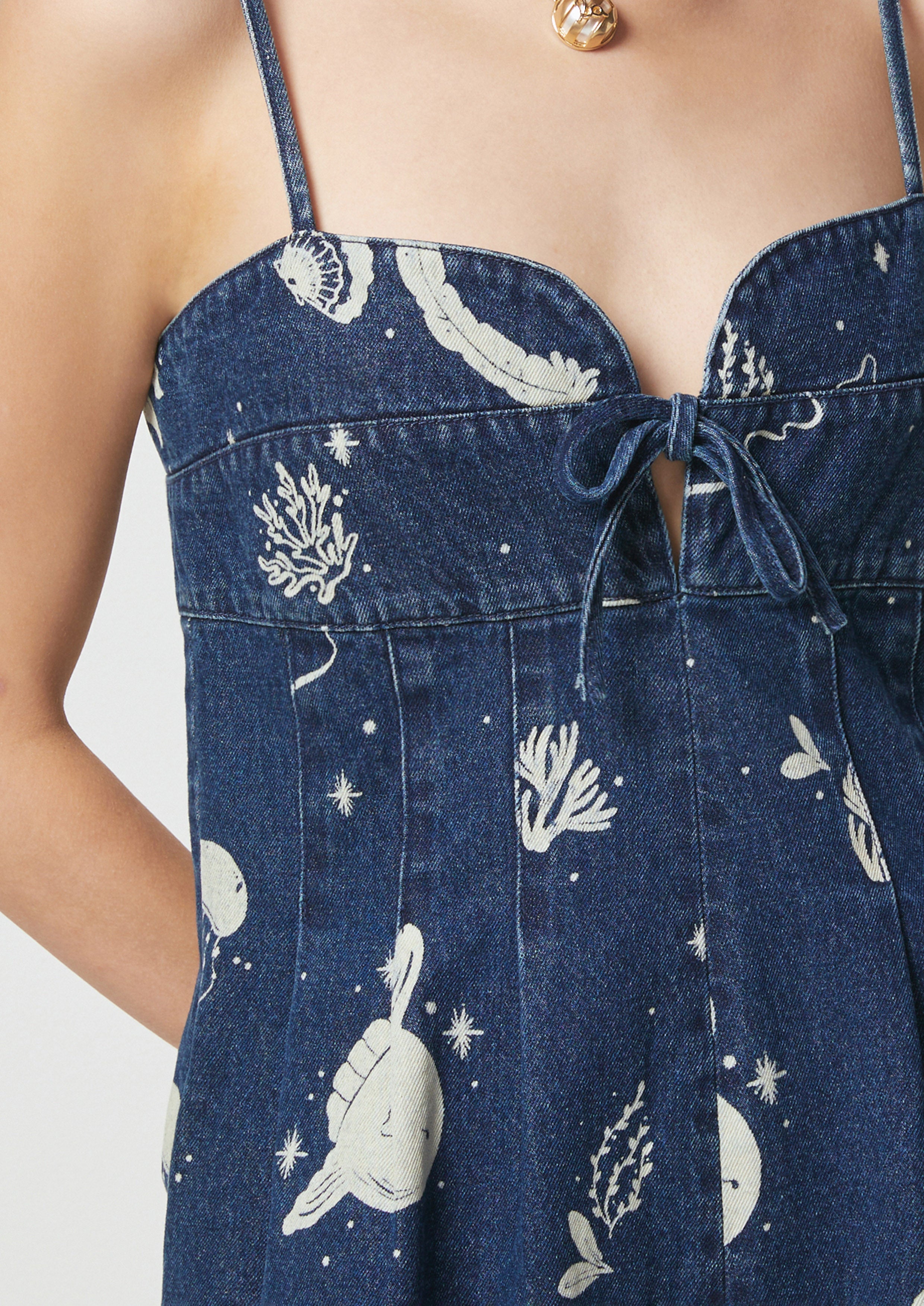 Dreamy Ocean Denim Romper Dreamscape Memories