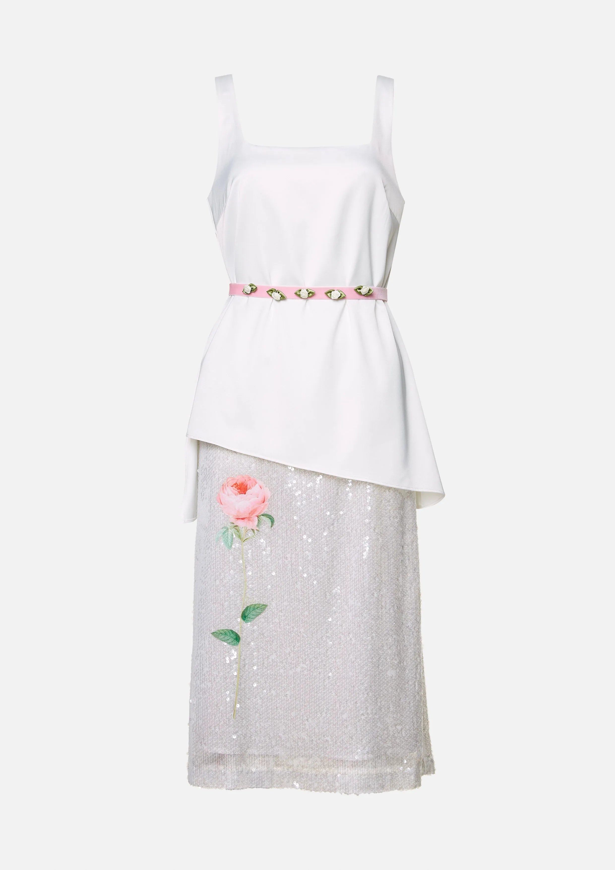 Rose Layered Midi Dress American Born Chinese