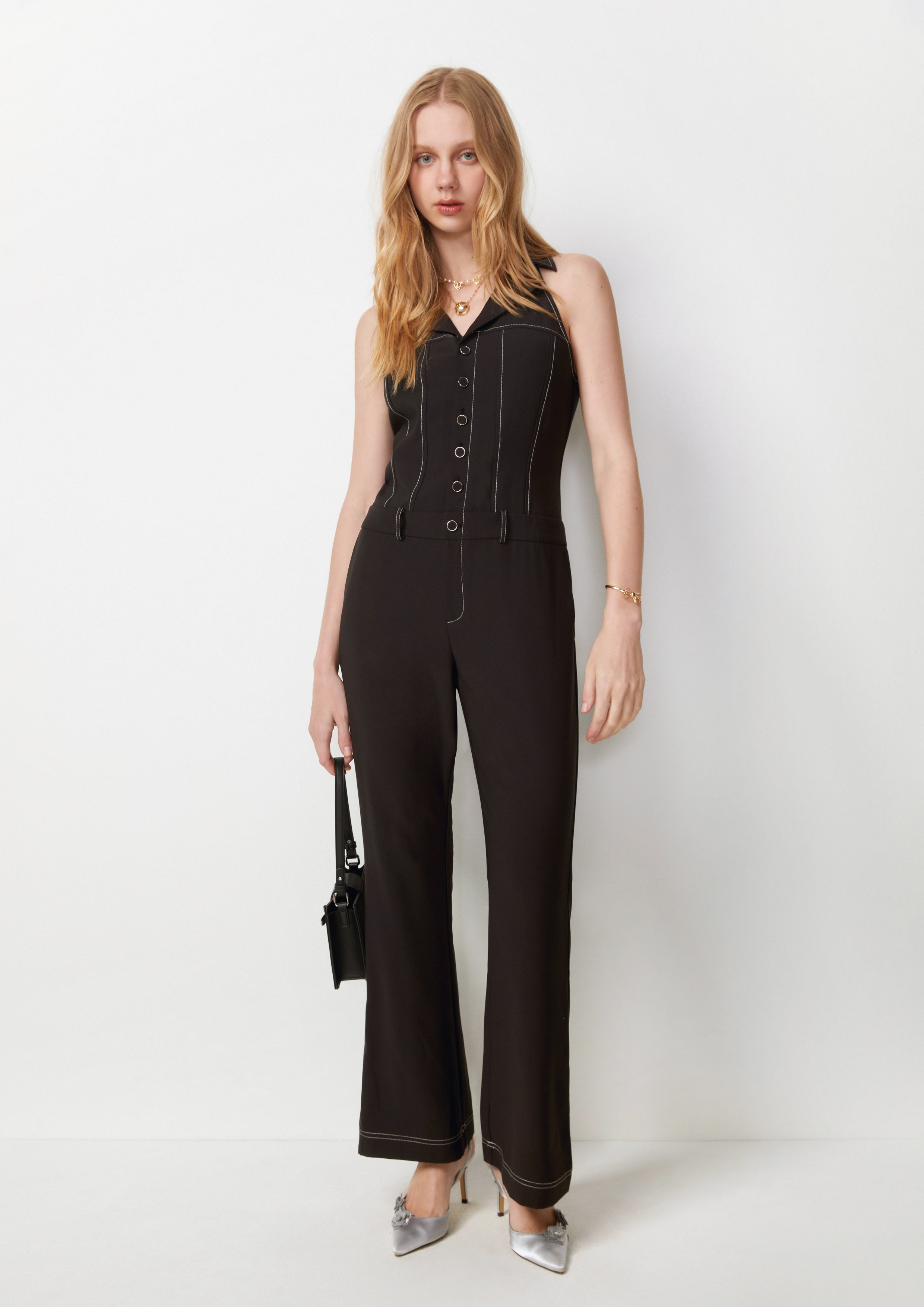 Tailored Contrast Jumpsuit The Canine Whisperer