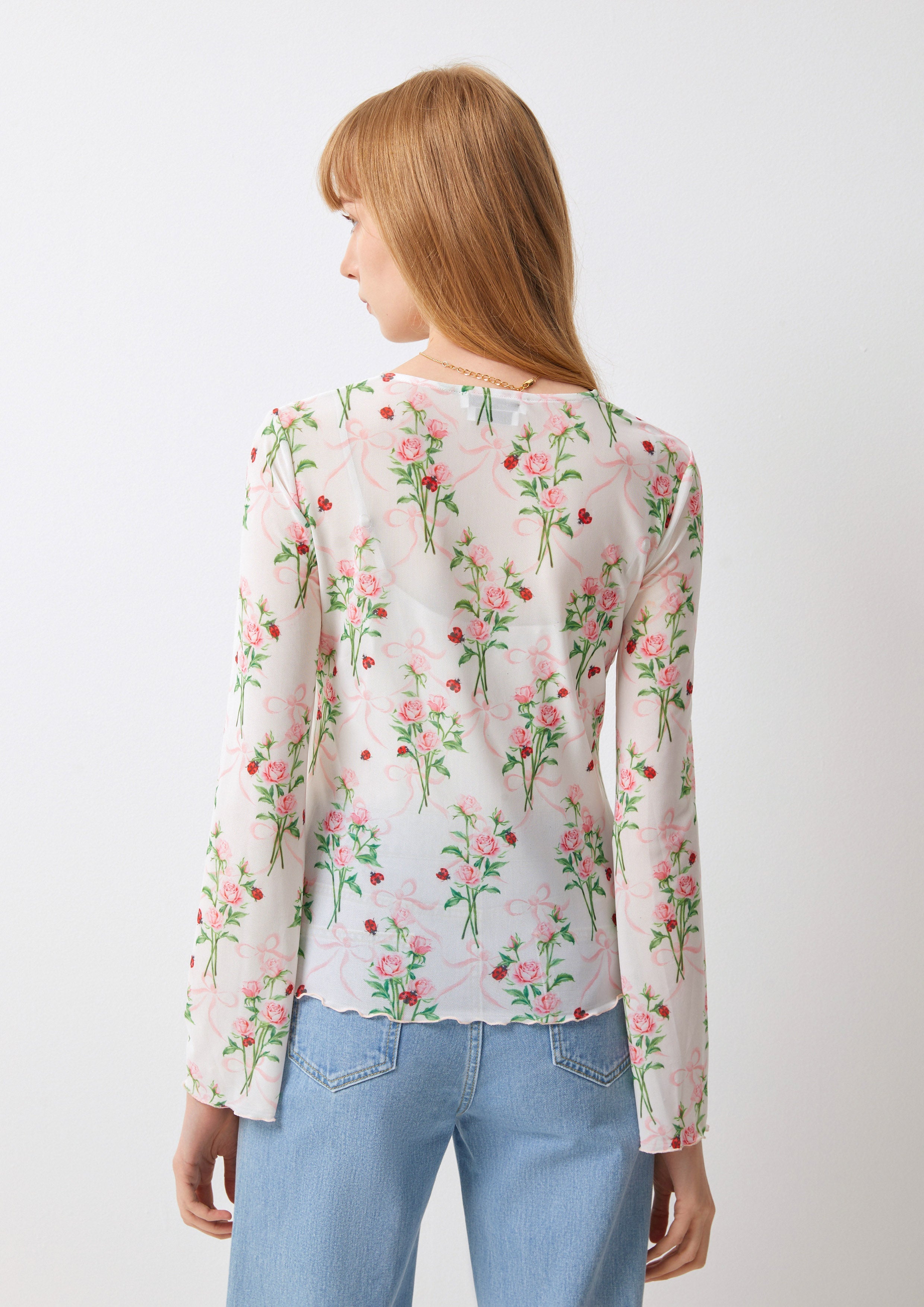 Rose Sheer Blouse American Born Chinese