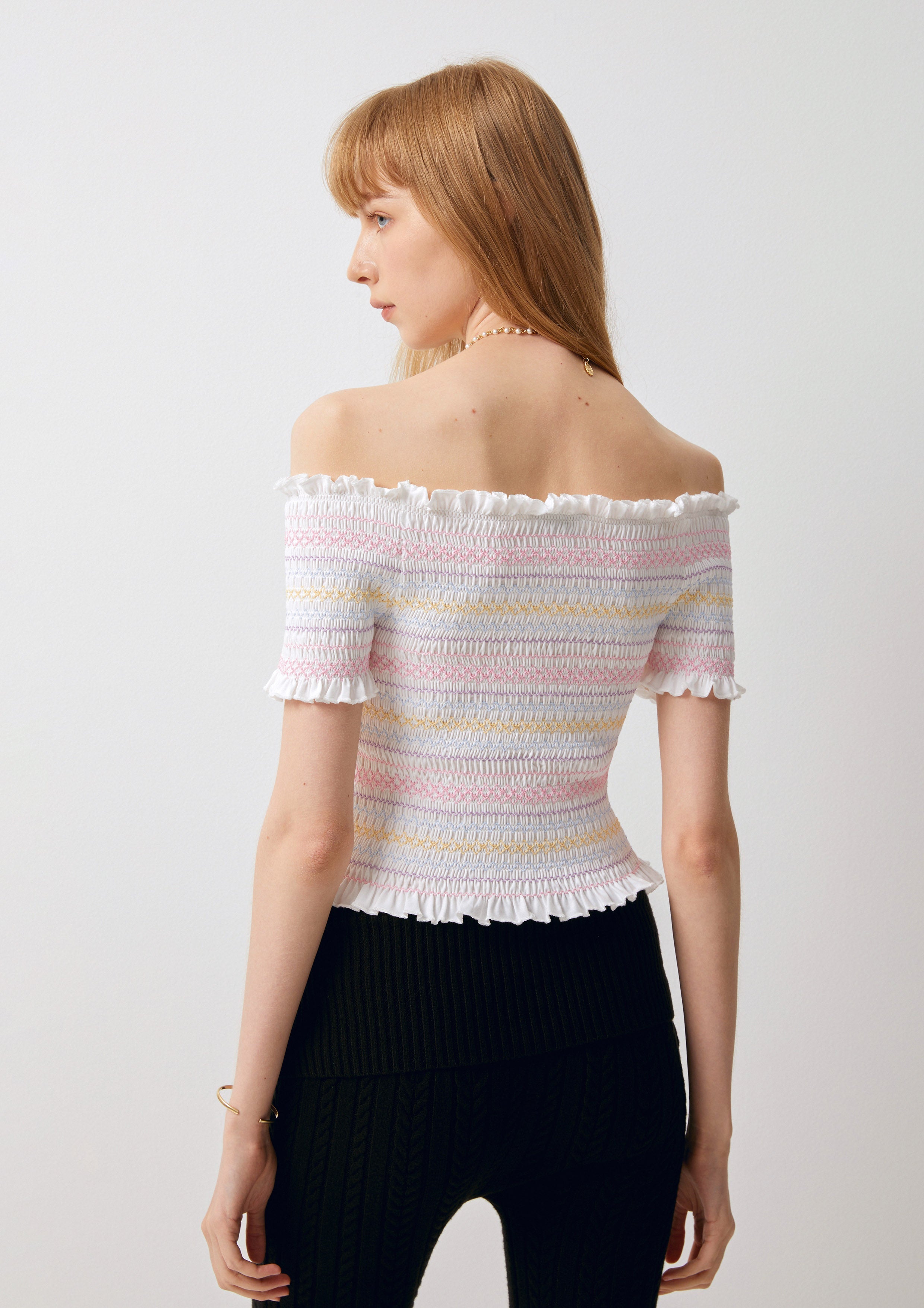 Smocked Off-Shoulder Top Best Bunnies