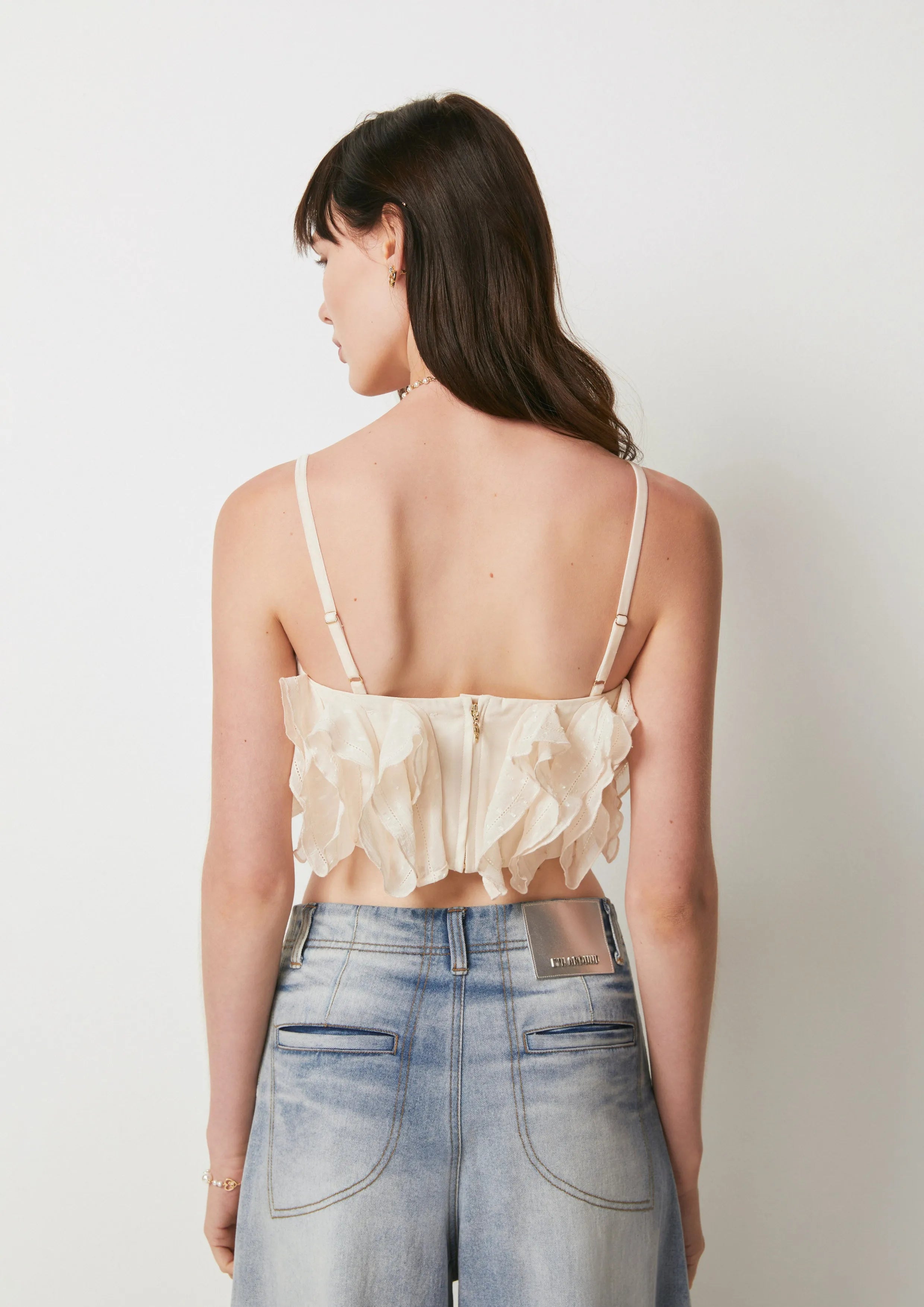 Rose Ruffle Crop Top You're Truited