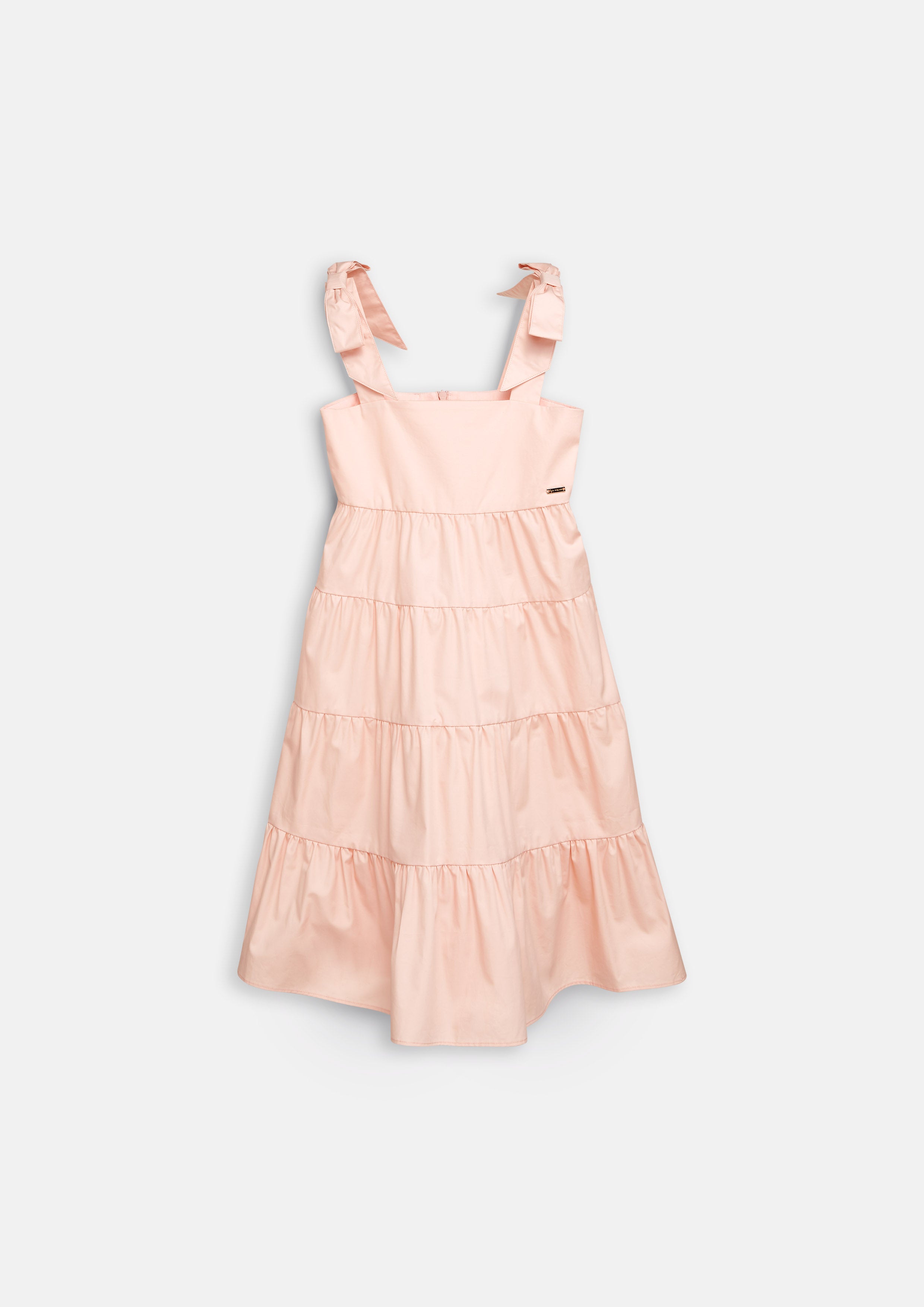 Mini Tiered Bow Strap Dress For Girls Symphony of Joy