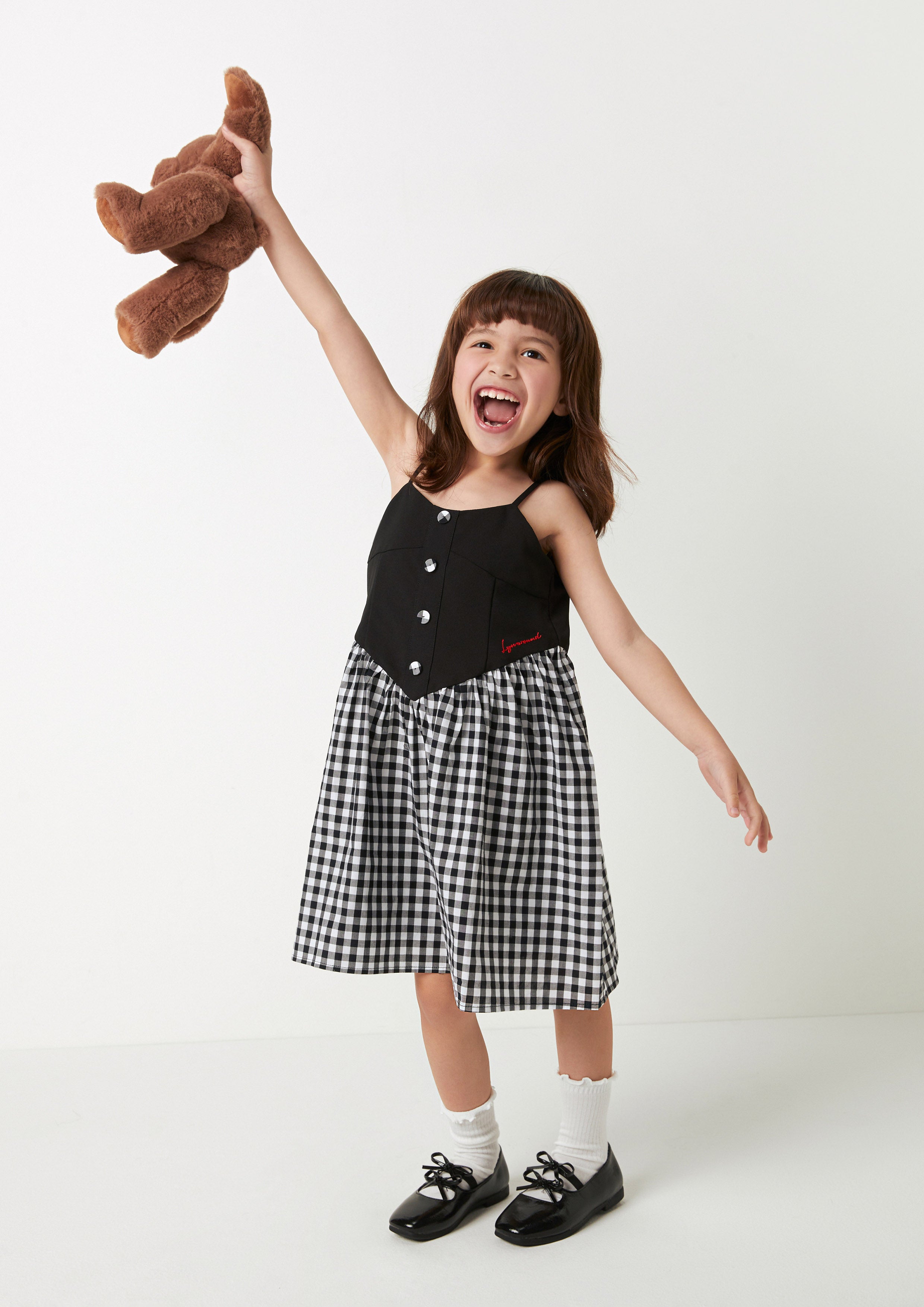 Contrast Check Mini Dress For Girls Too Cool For School