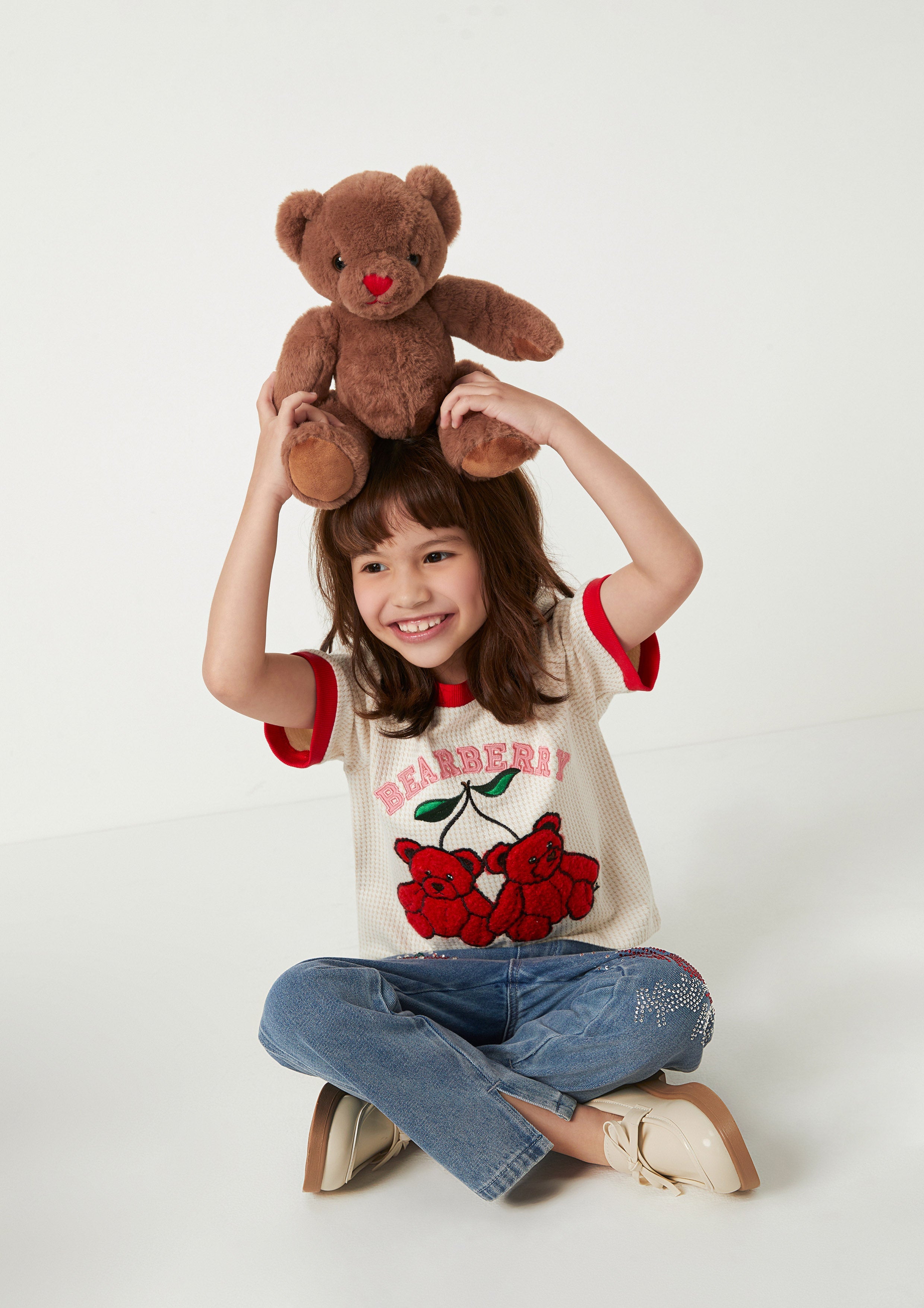 Bearberry Ringer Tee For Girls Symphony of Petals