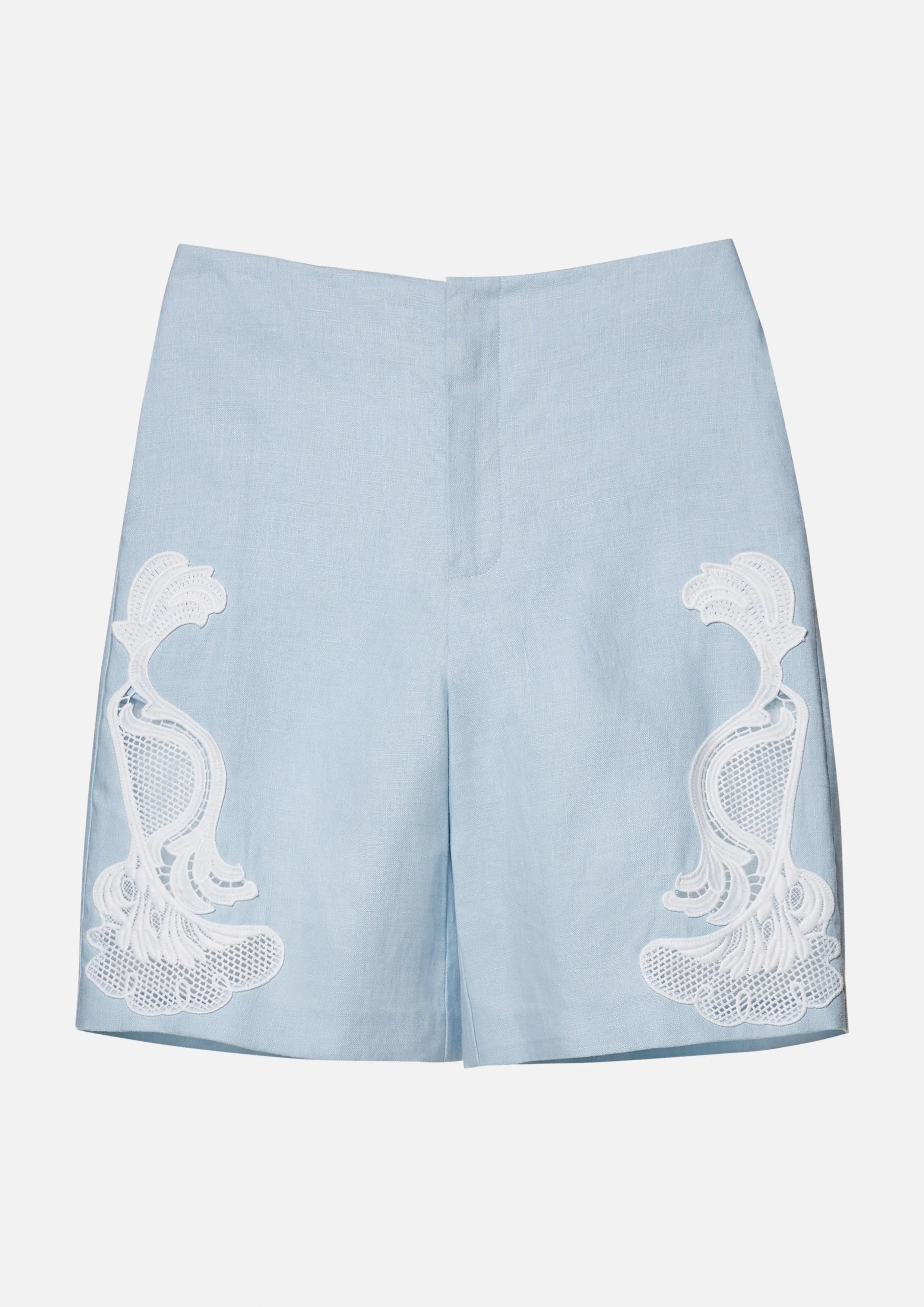 Lace Appliqué Bermuda Shorts