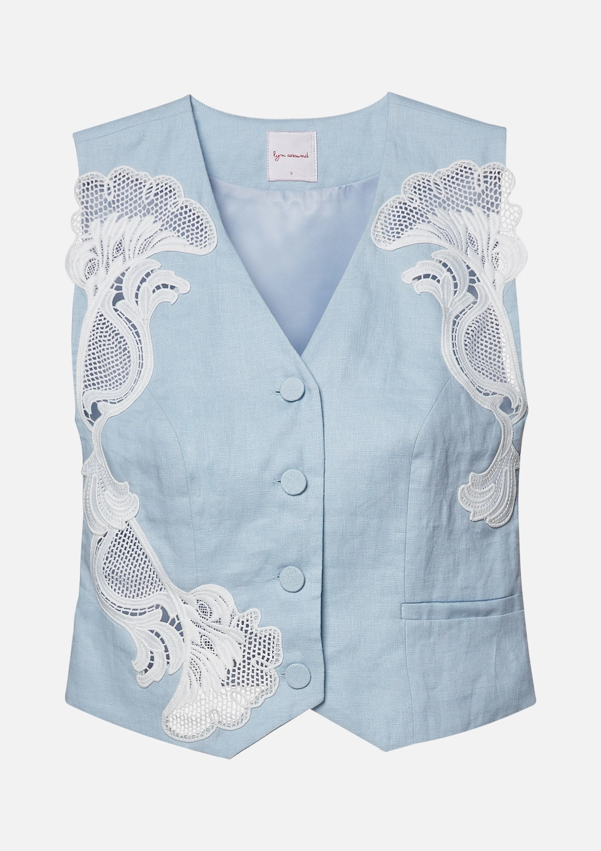 Lace Appliqué Vest