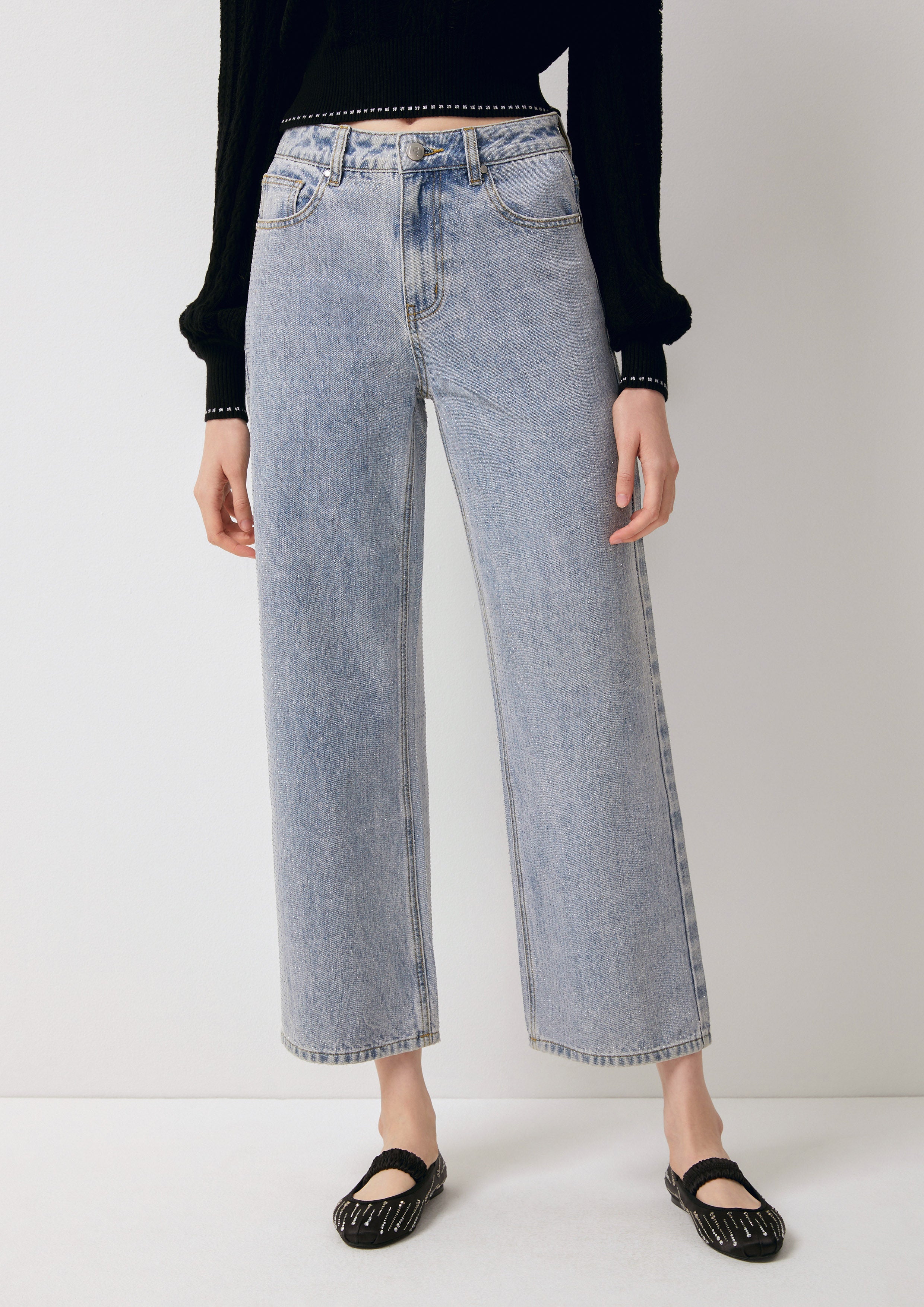 Wide-Leg Cropped Jeans Pas De Deux