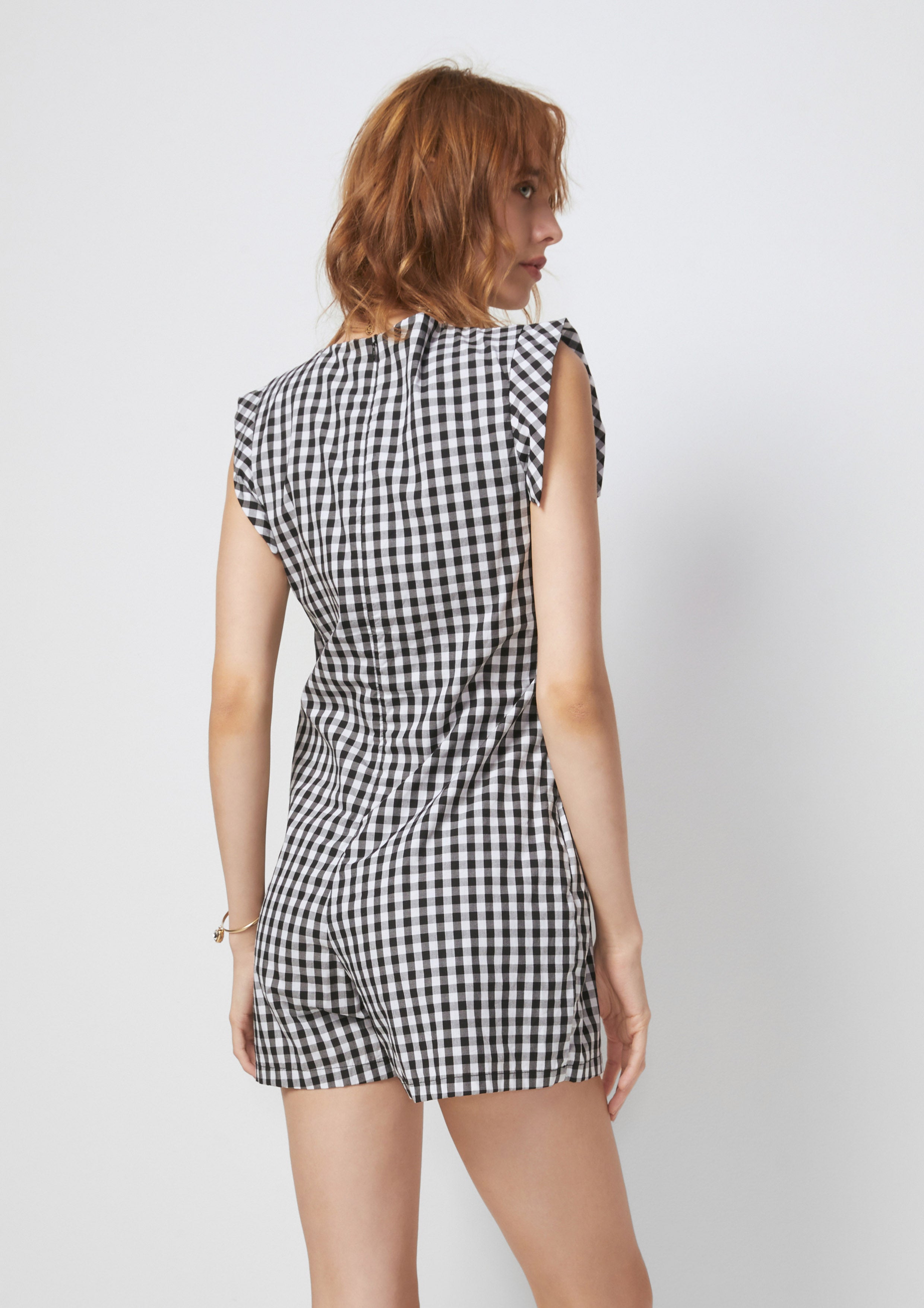 Gingham Tie Romper Tartan Lover