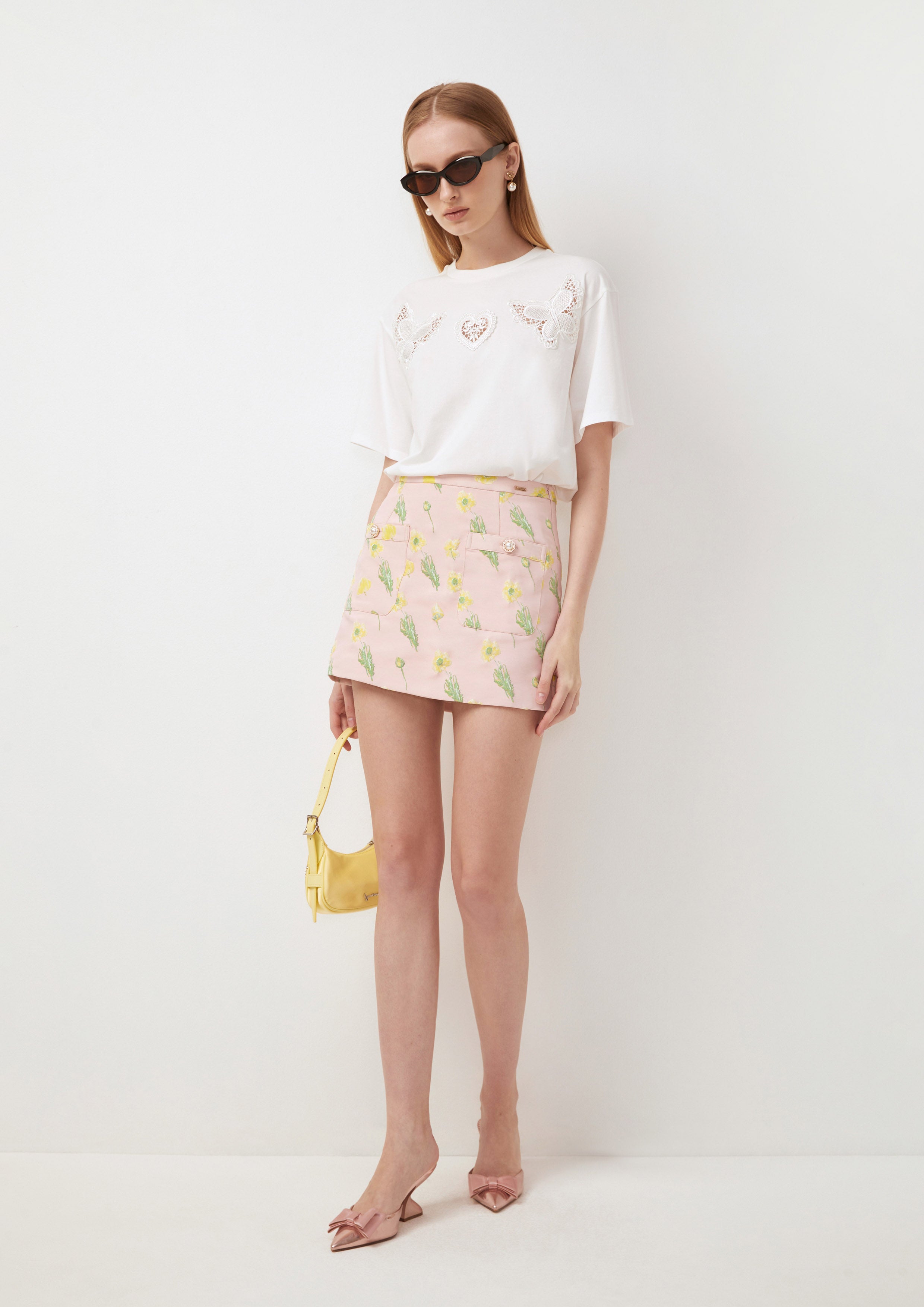 Floral Print Pocket Mini Skirt Joyful Bloom