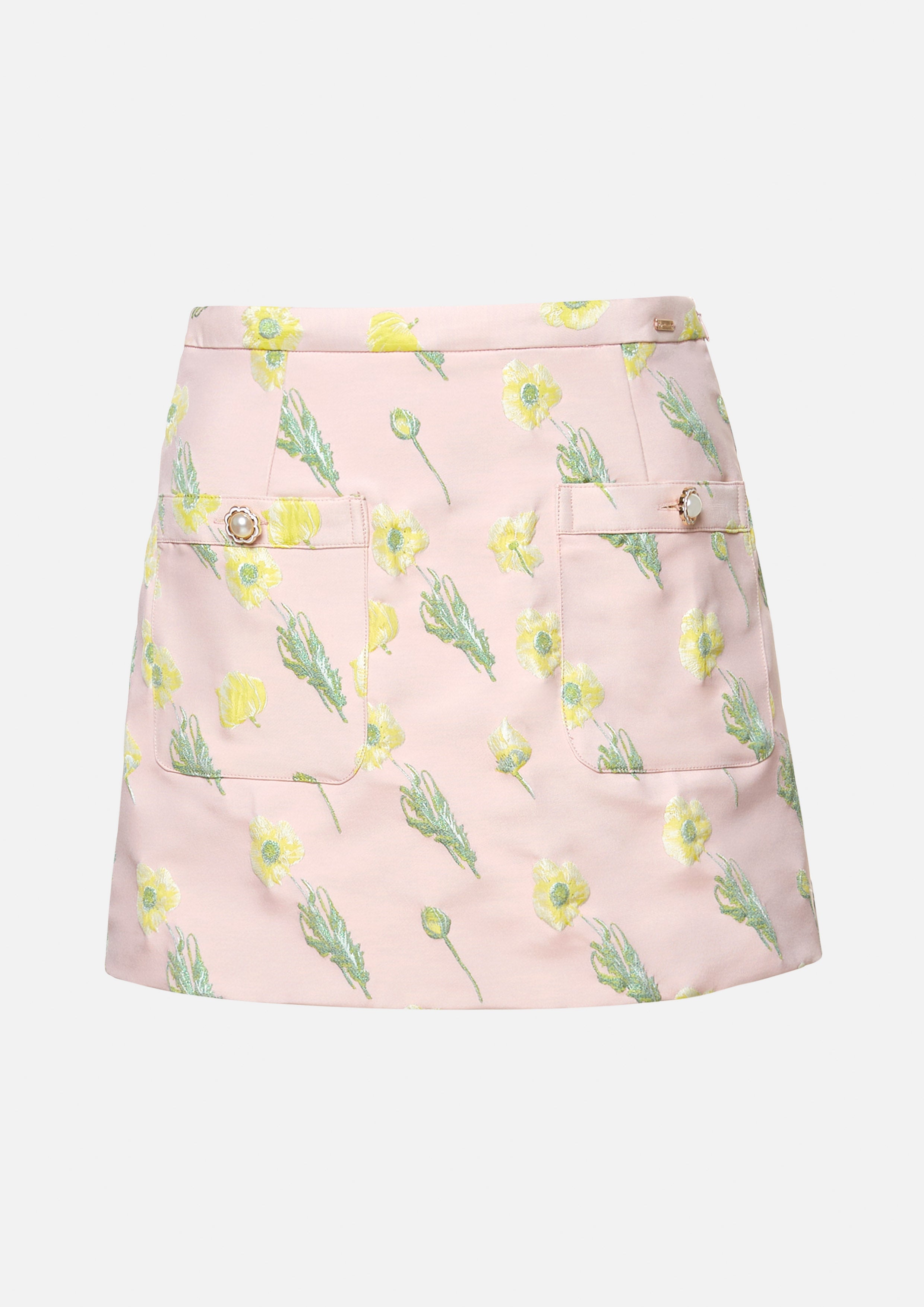 Floral Print Pocket Mini Skirt Joyful Bloom