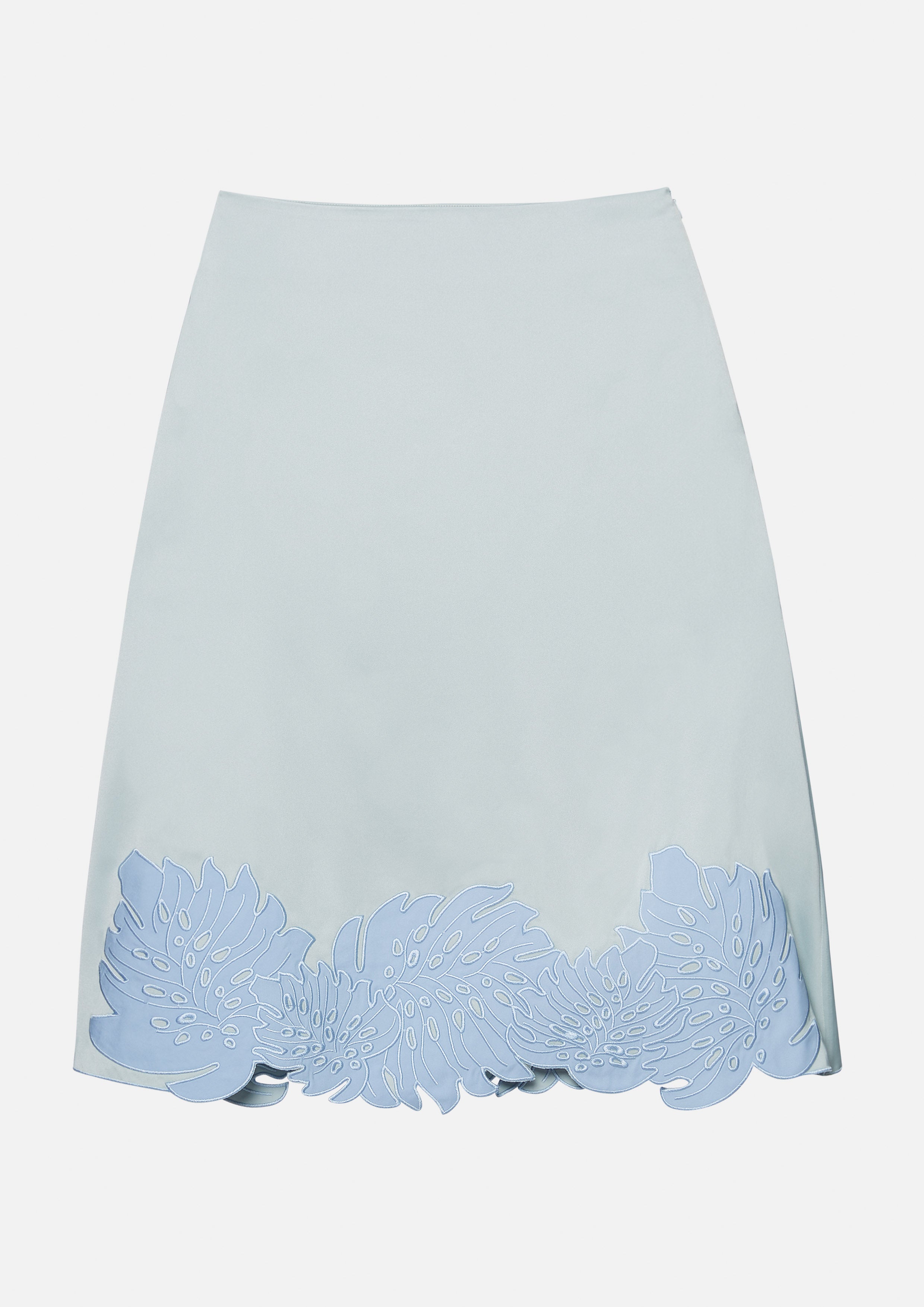 Monstera Leaf Cutwork Midi Skirt Soleviva Vacation Collection