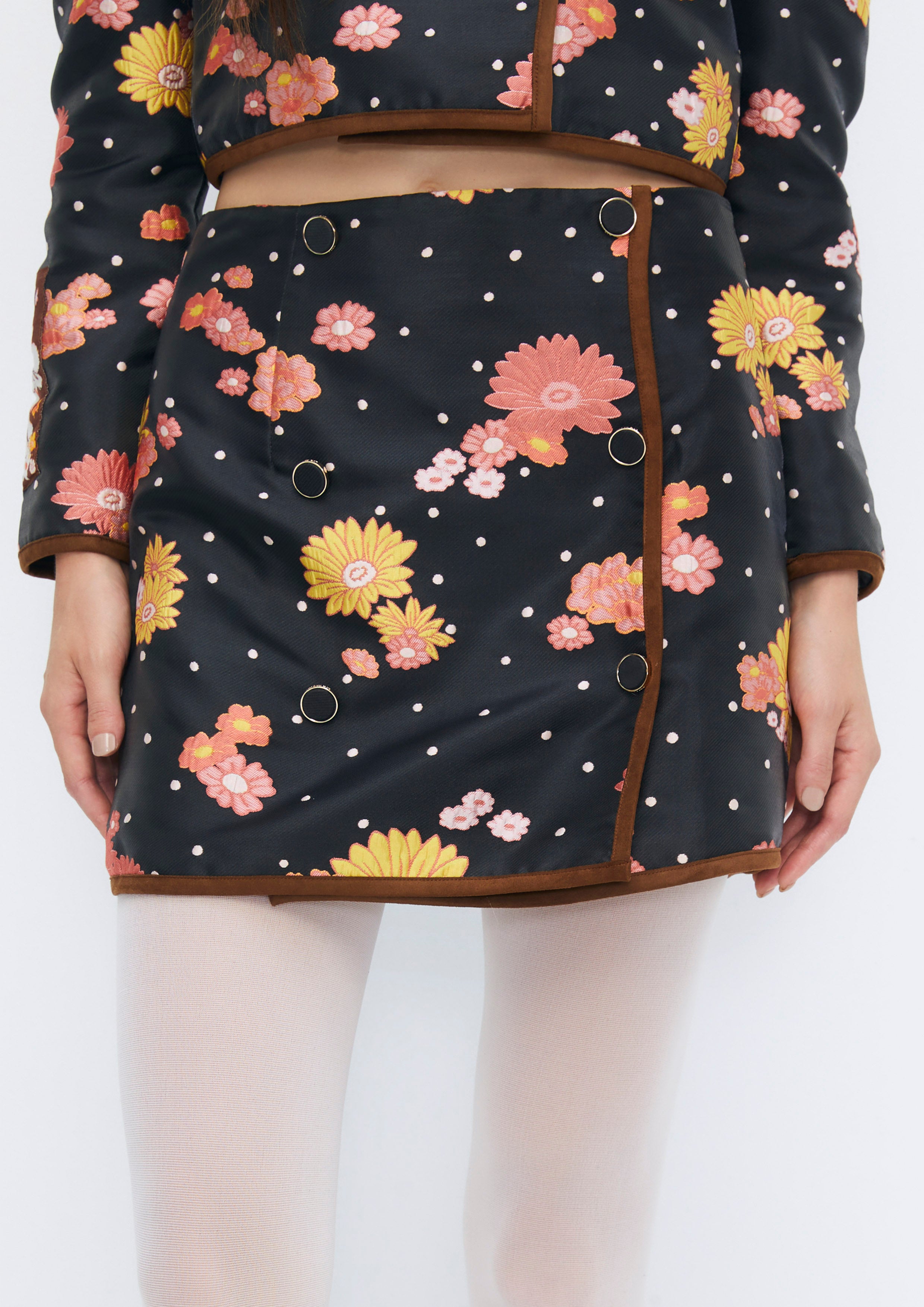 Floral Printed A-Line Mini Skirt Quirk Quest Collection