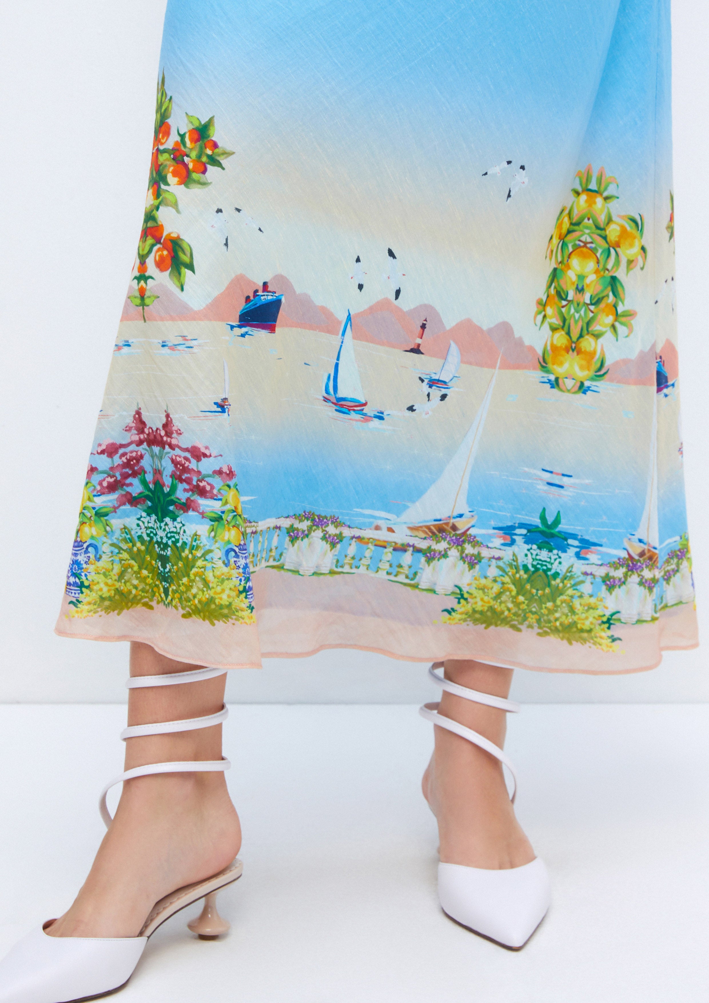 Riviera Garden Printed Maxi Skirt Soleviva Vacation Collection