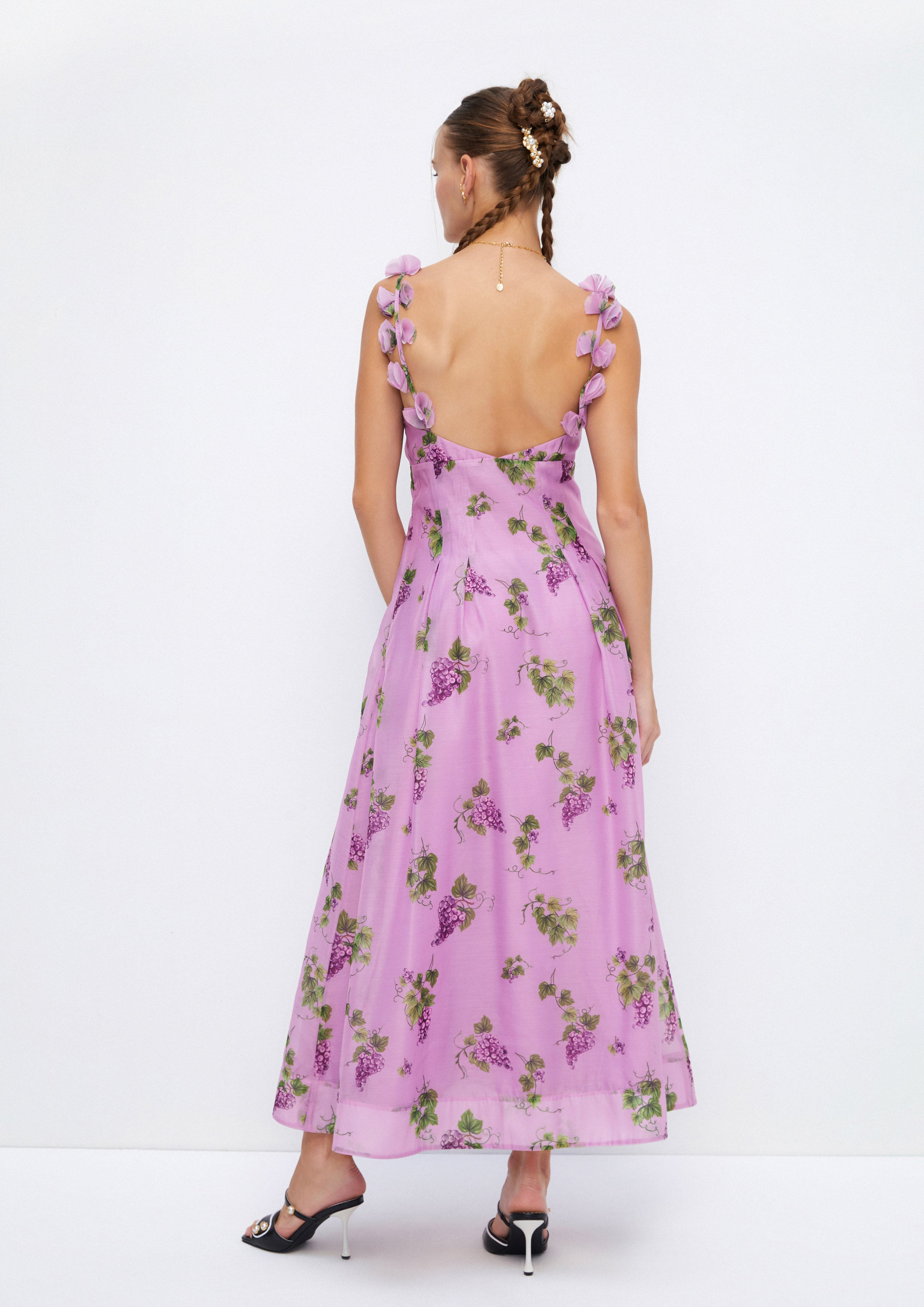 Vineyard Printed Maxi Dress Soleviva Vacation Collection