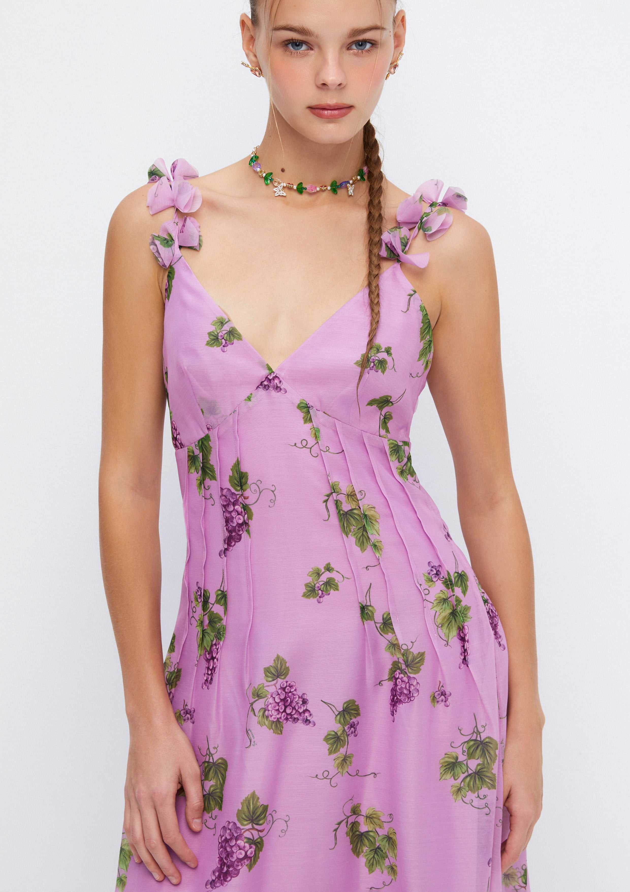 Vineyard Printed Maxi Dress Soleviva Vacation Collection