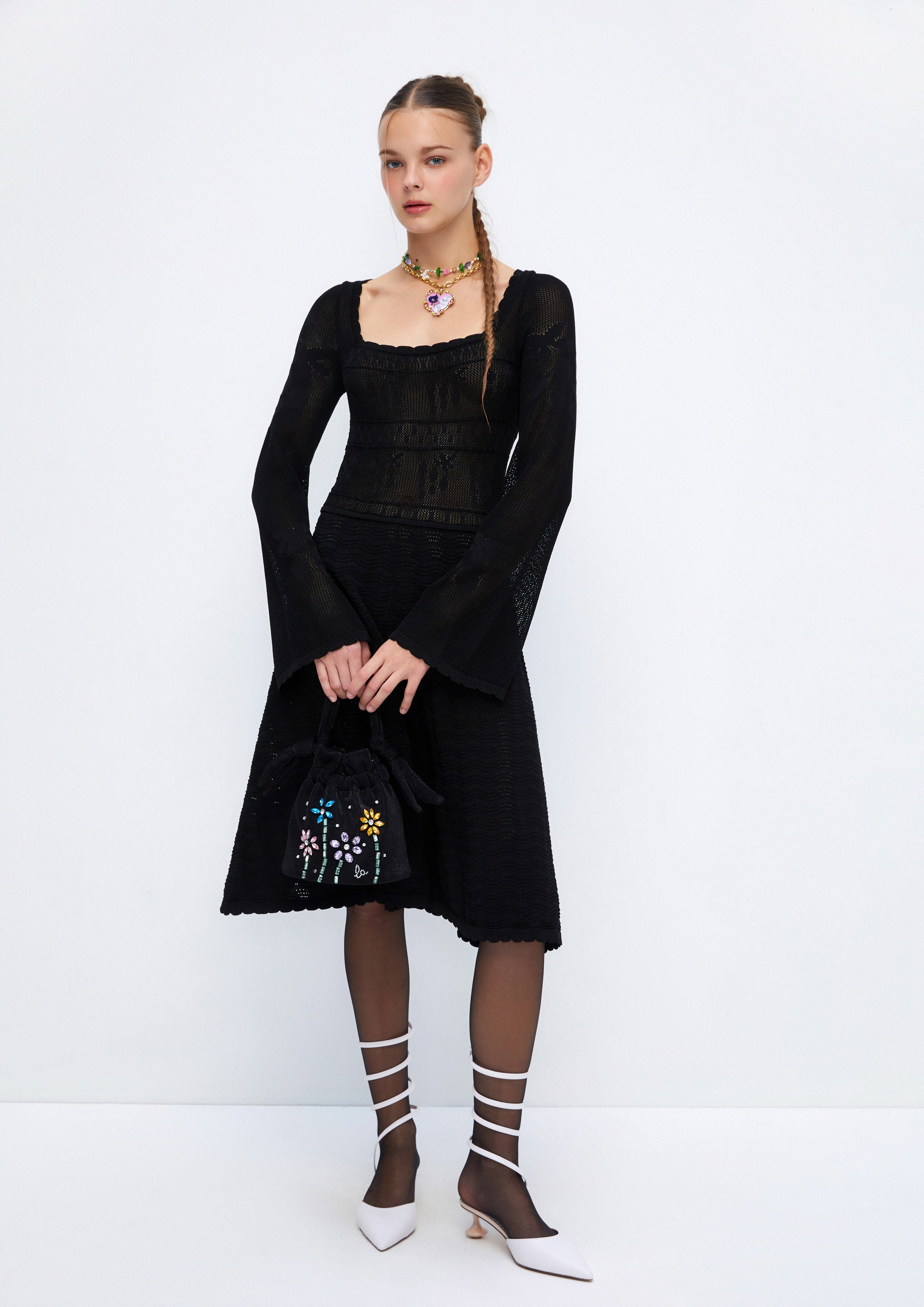 Victorian-inspired Lace Knit Dress Soleviva Vacation Collection