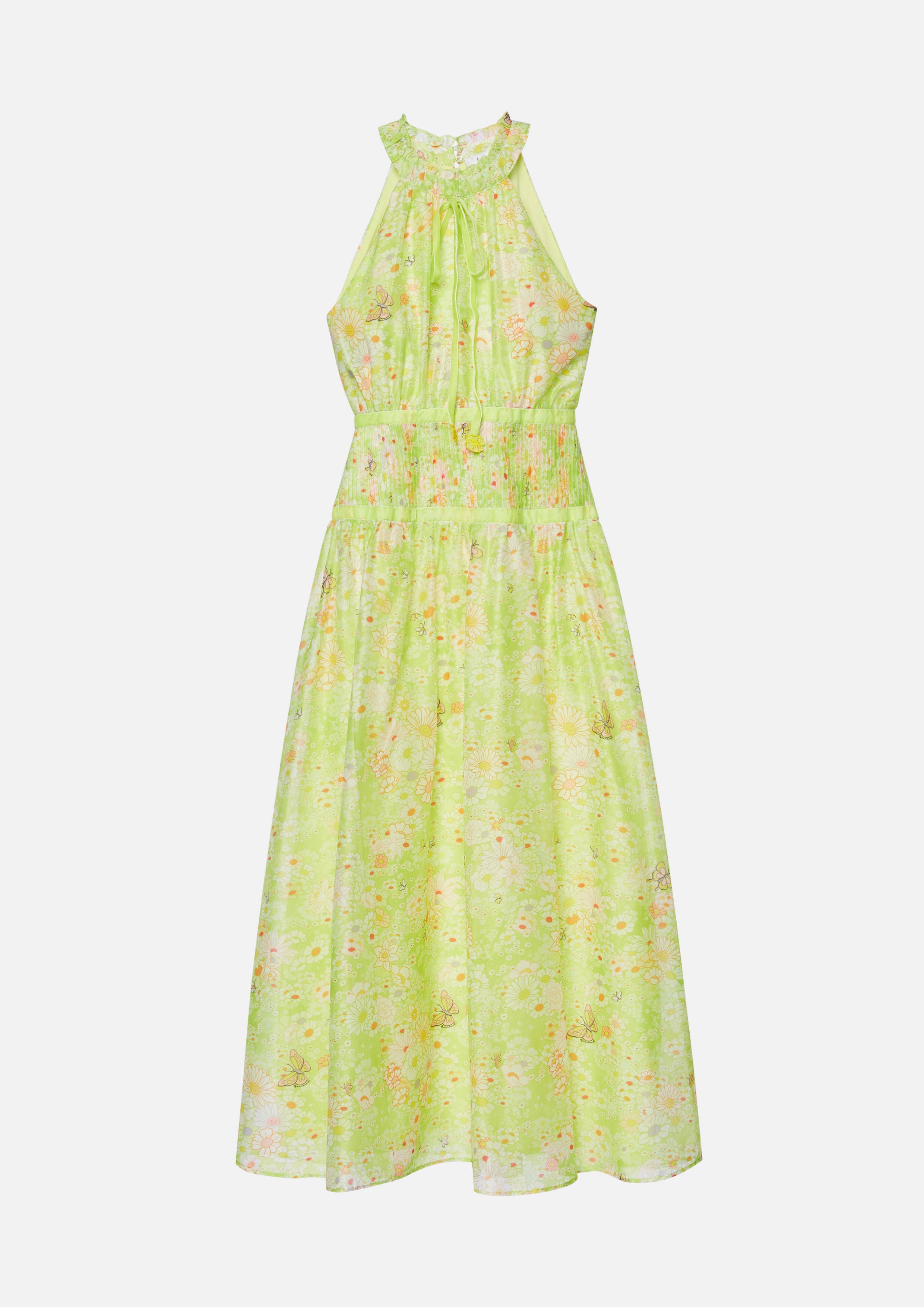 Floral Printed Sleeveless Midi Dress Quirk Quest Collection