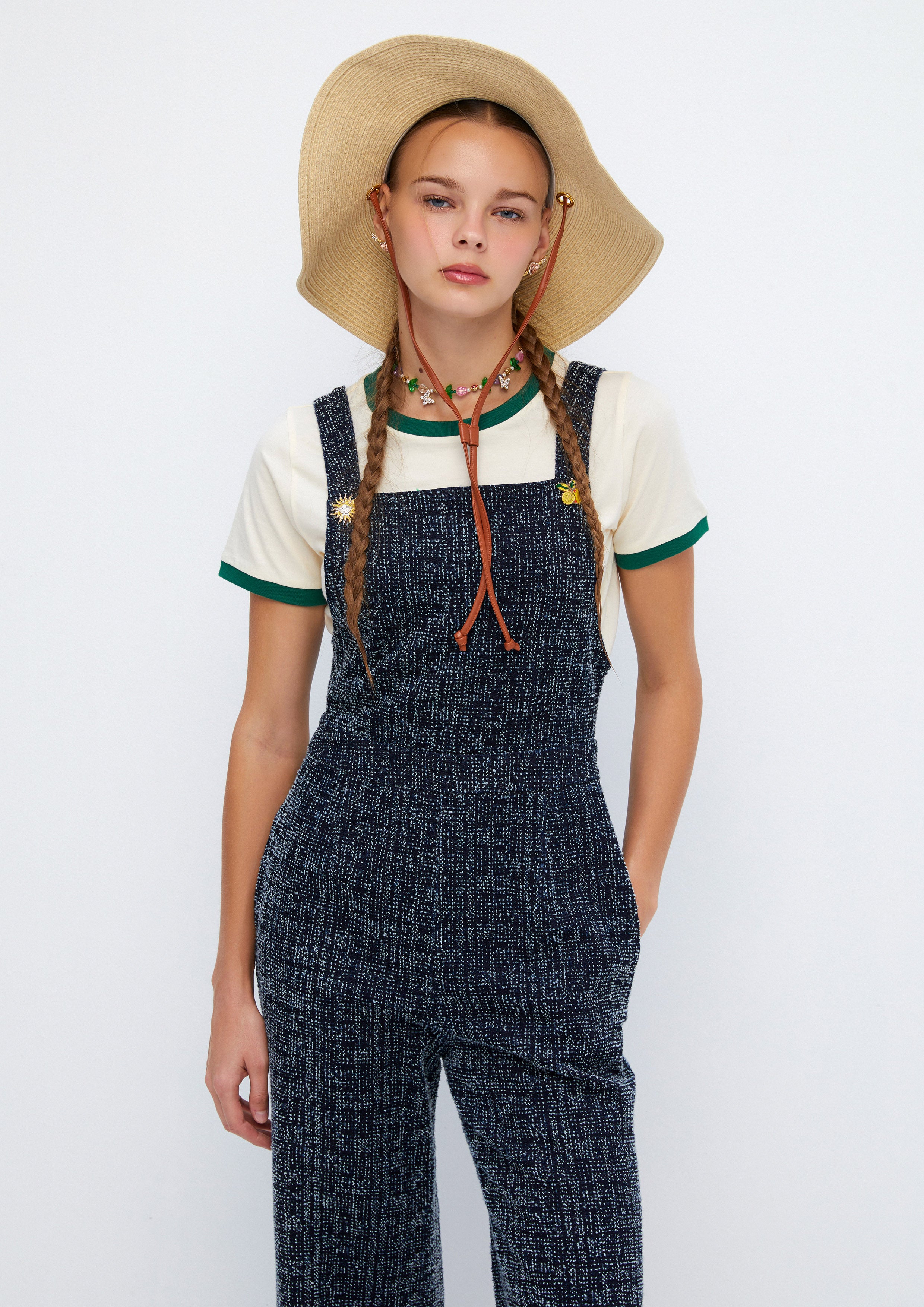 Decorative Charms Embroidery Overall Soleviva Vacation Collection