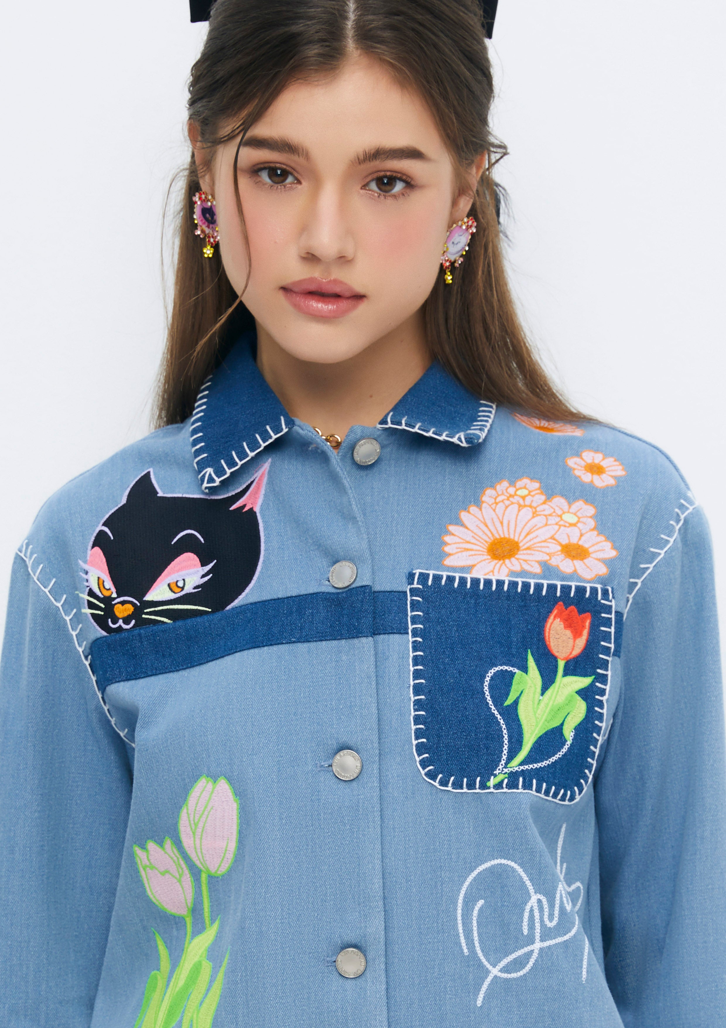 Embroderied Denim Jacket Quirkquest Collection