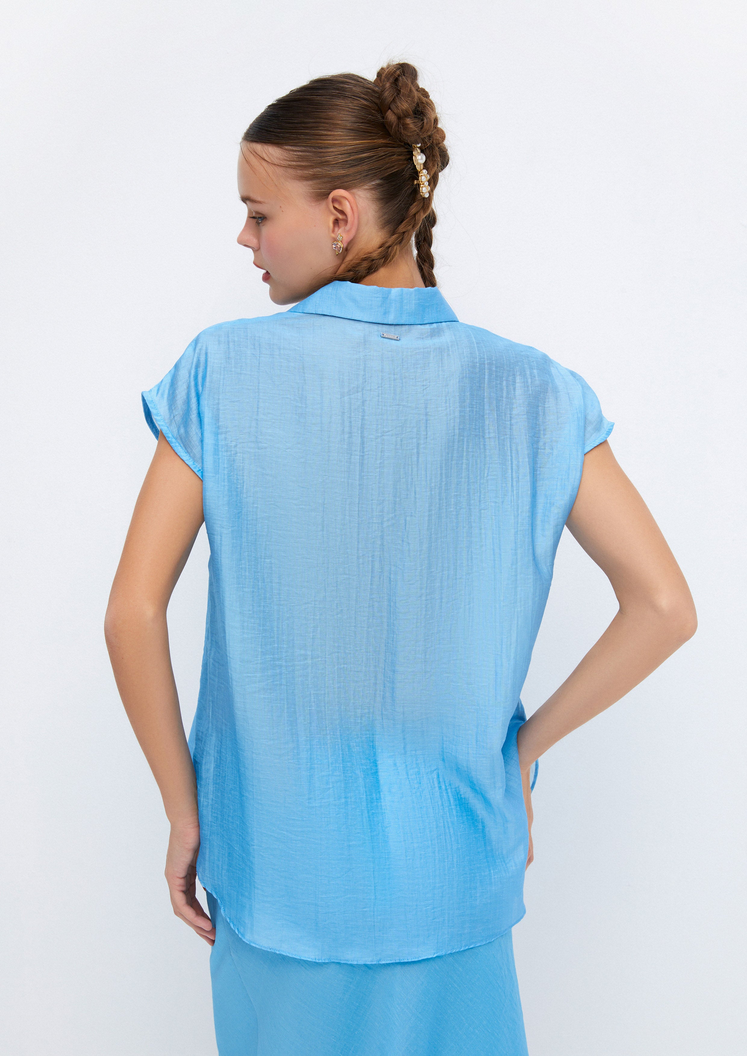 Light Sheer Sleeveless Shirt Soleviva Vacation Colletion