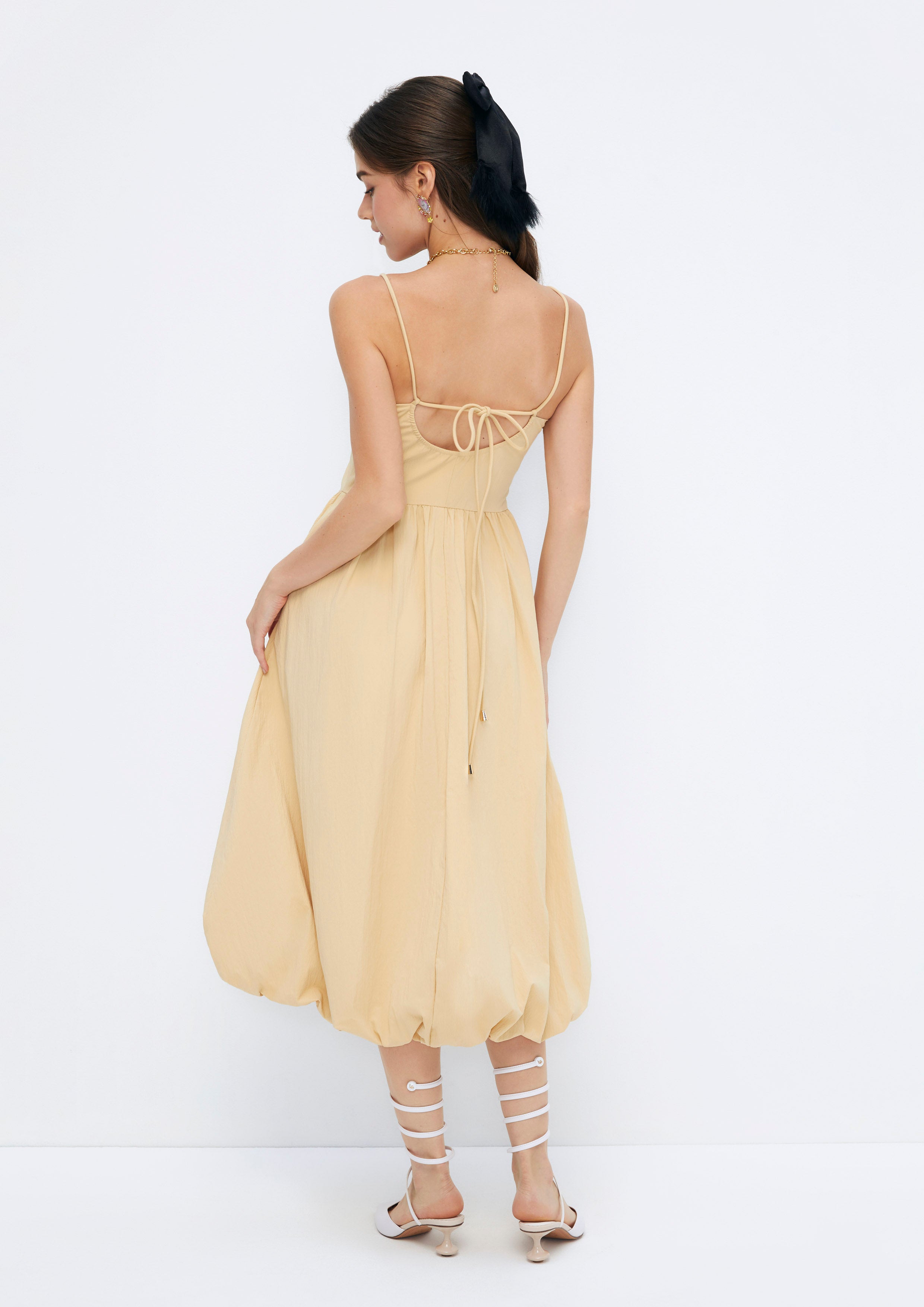 Balloon Midi Dress Soleviva Vacation Collection